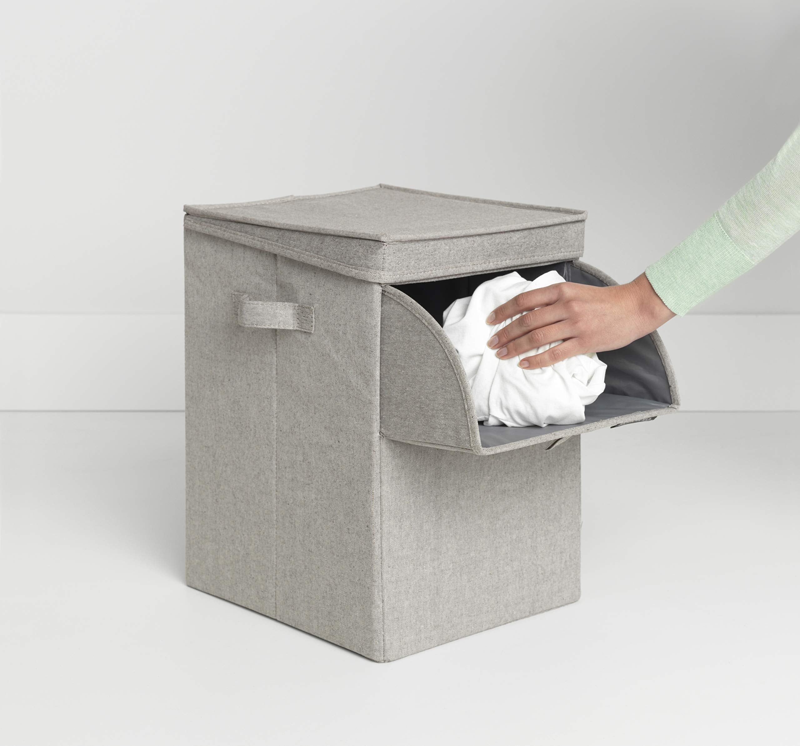 Brabantia Stackable Laundry Box - 35L Capacity | Front & Top Opening | Grey 2