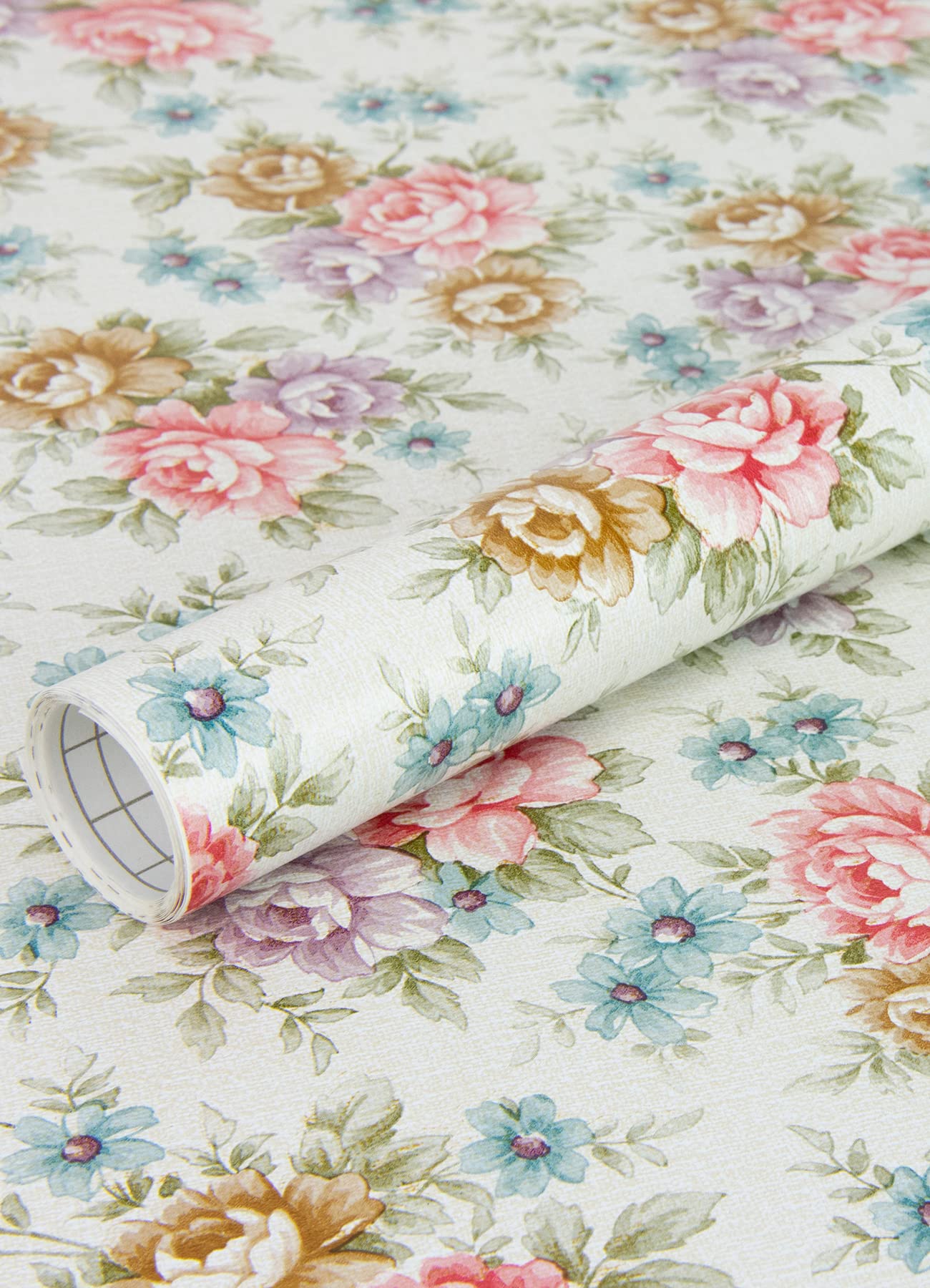 Fablone FAB10224 Romance Floral Self-Adhesive Plastic Sheet | 45 cm x 2 m | Multi-colour 3