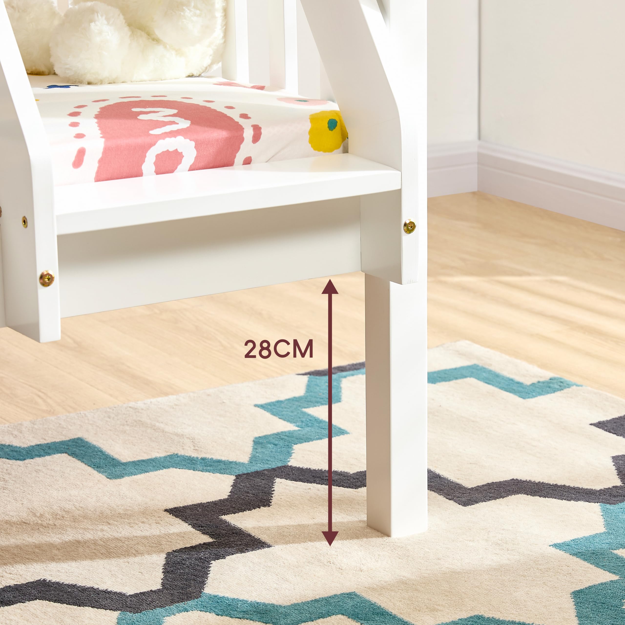 Vida Designs Milan Triple Sleeper Bunk Bed - Sleeps Three | White | Pine Wood 6
