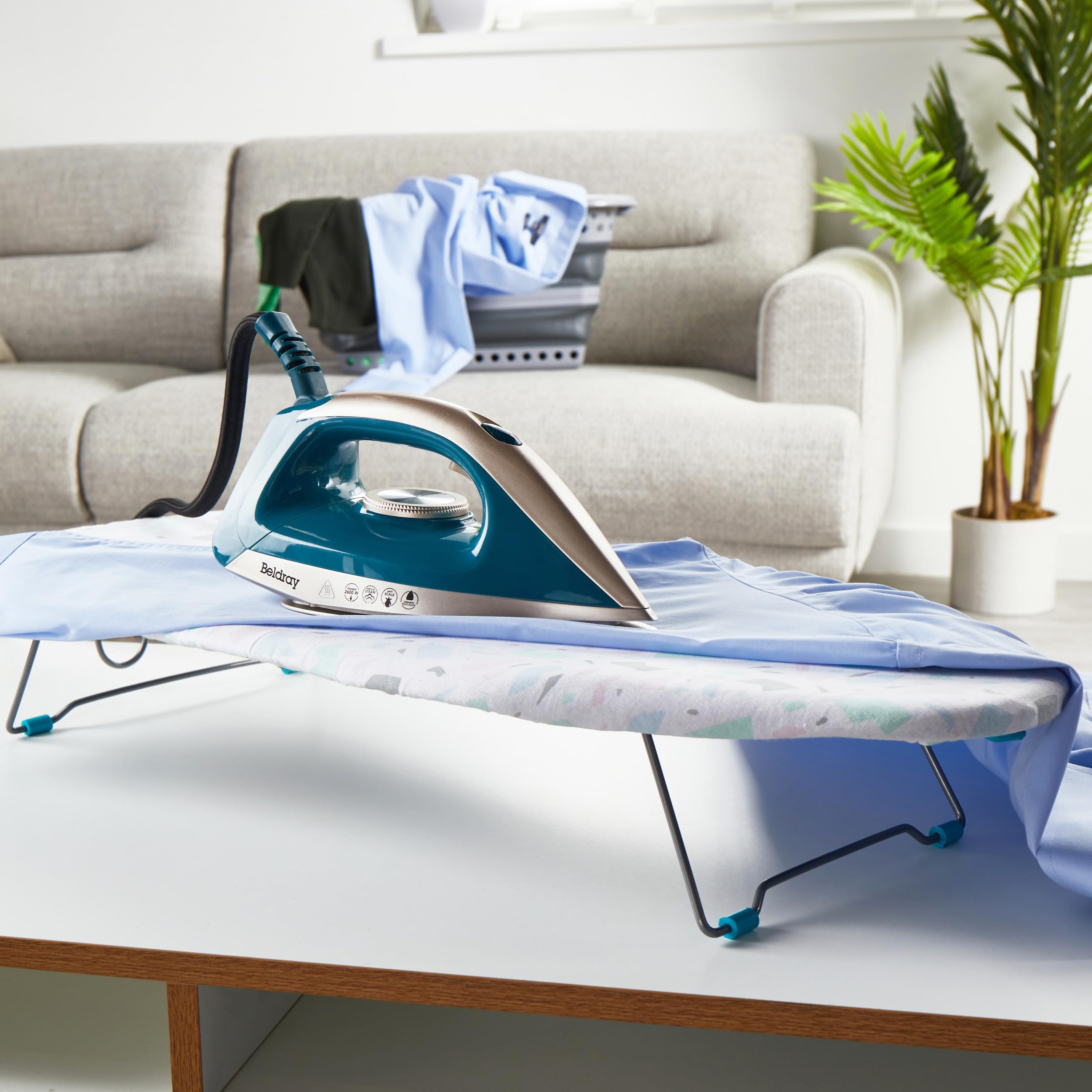 Beldray Tabletop Ironing Board - 100% Cotton Cover | Metal Frame | 73 x 31 cm 4