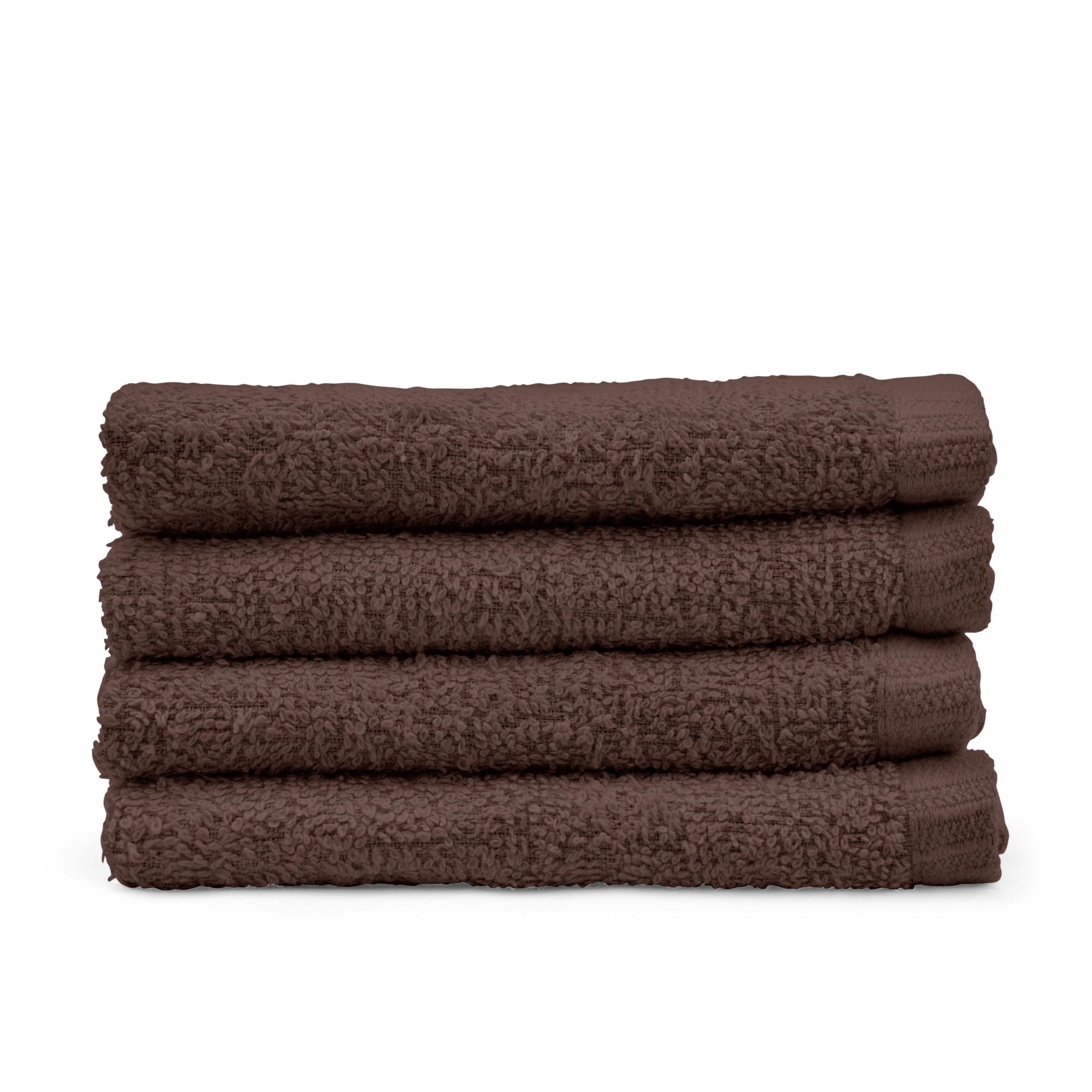 Catherine Lansfield Quick Dry Cotton Face Cloths - 30x30 cm, 4 Pack, Chocolate 3