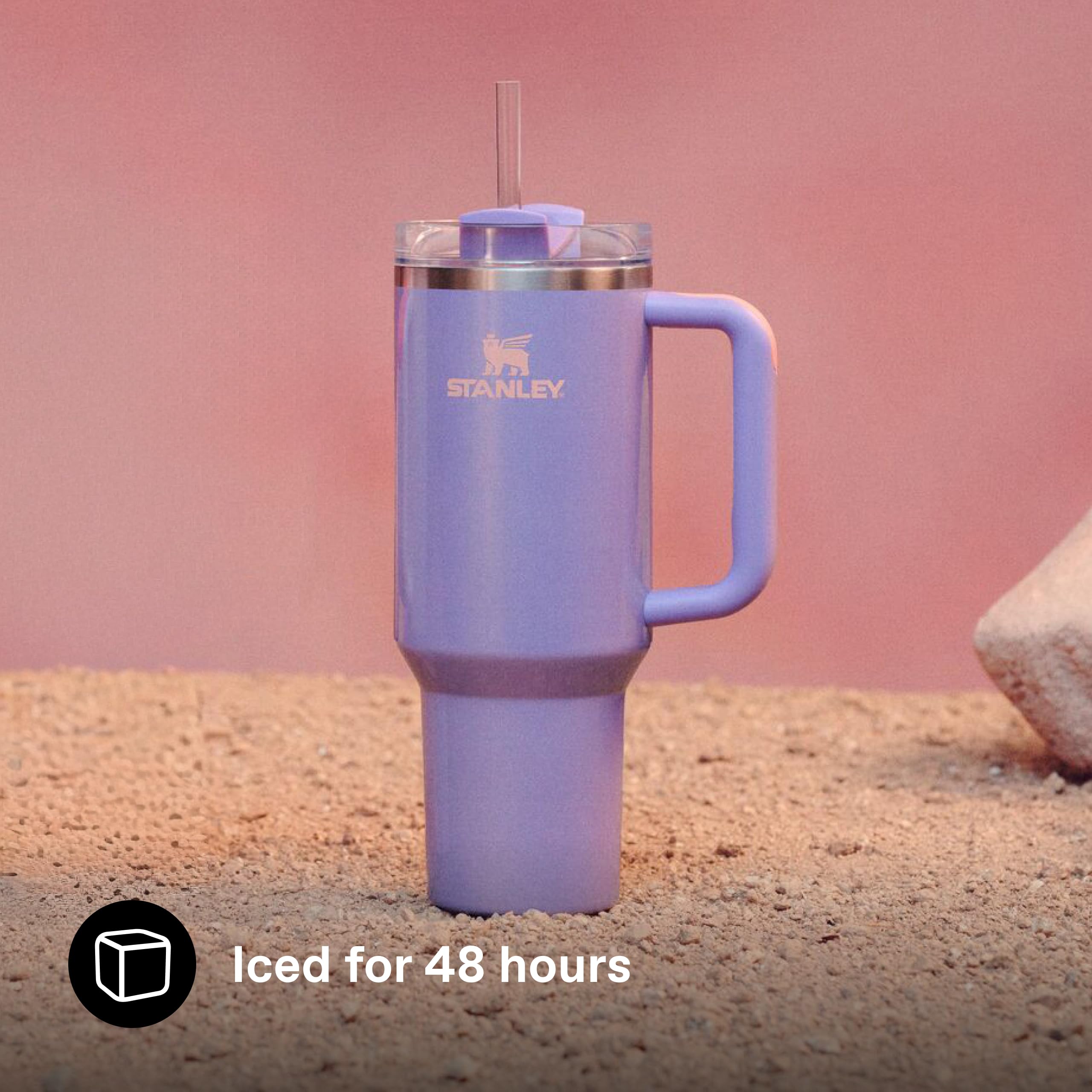 STANLEY Quencher H2.0 Flowstate Tumbler 1.2L - 11 Hours Cold | 2 Days Iced | Periwinkle Shimmer 4