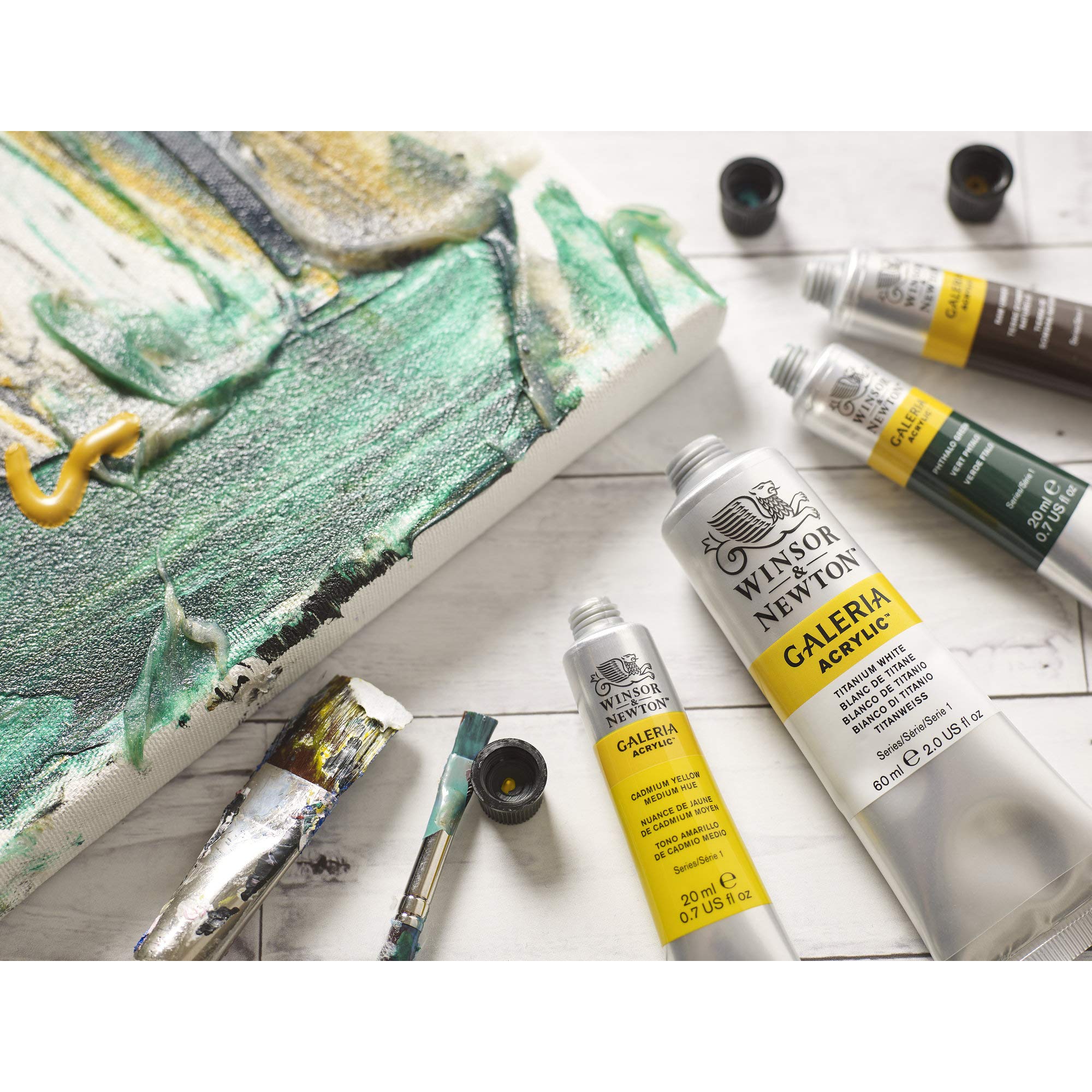 Winsor & Newton Galeria Acrylic Paint - Cadmium Yellow Medium Hue | 500ml Liquid Bottle 8