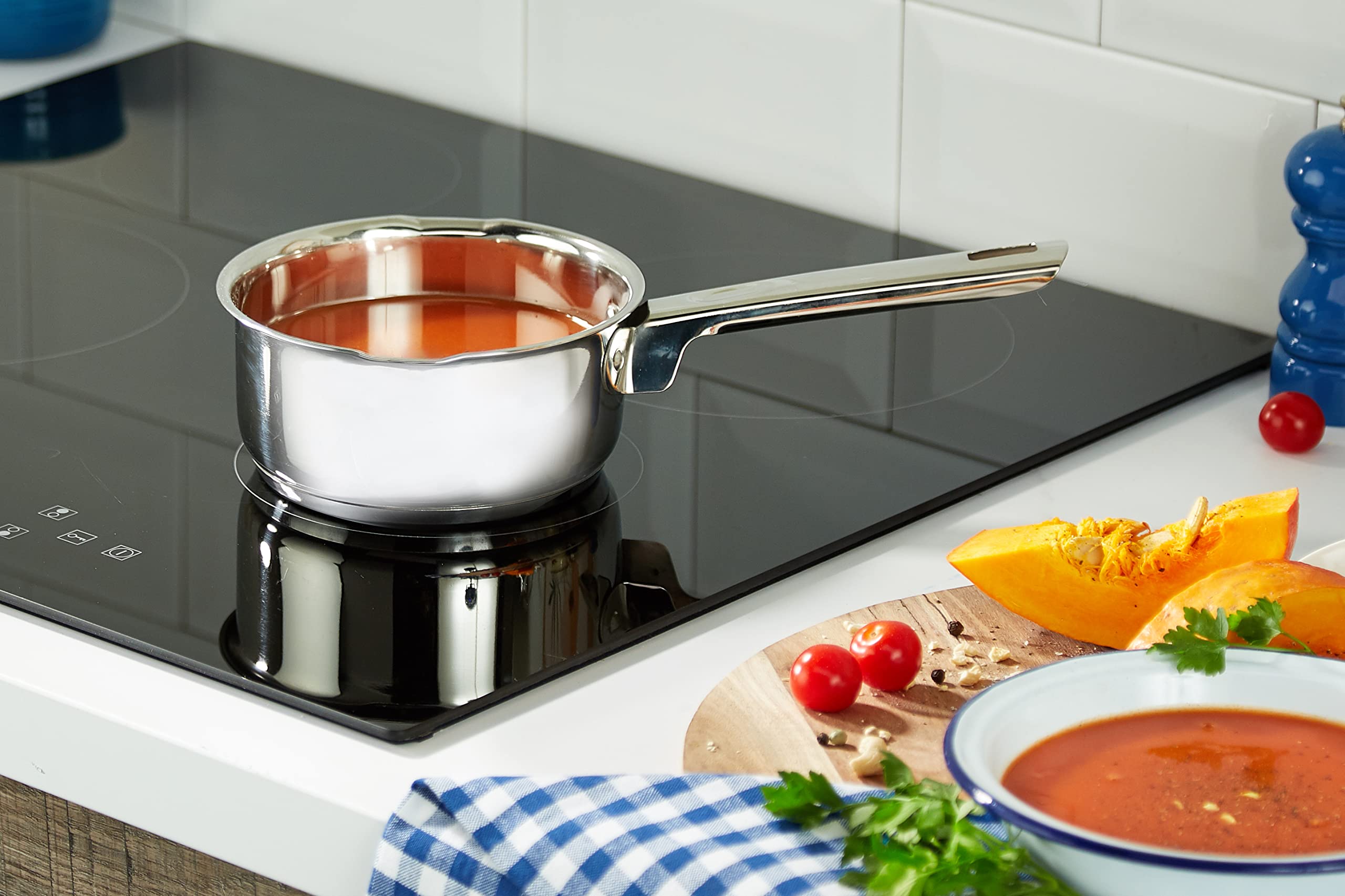 Penguin Home Professional Stainless Steel Milk Pan - 14 cm, 1 L Capacity | Induction Safe 2