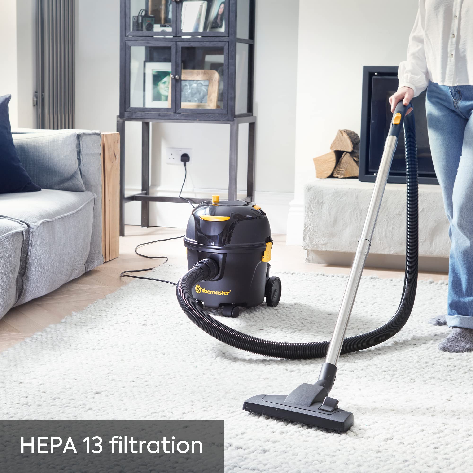 Vacmaster D8 Cylinder Vacuum Cleaner - 8L Capacity, 200 Air Watts, 26m Reach | Black 6