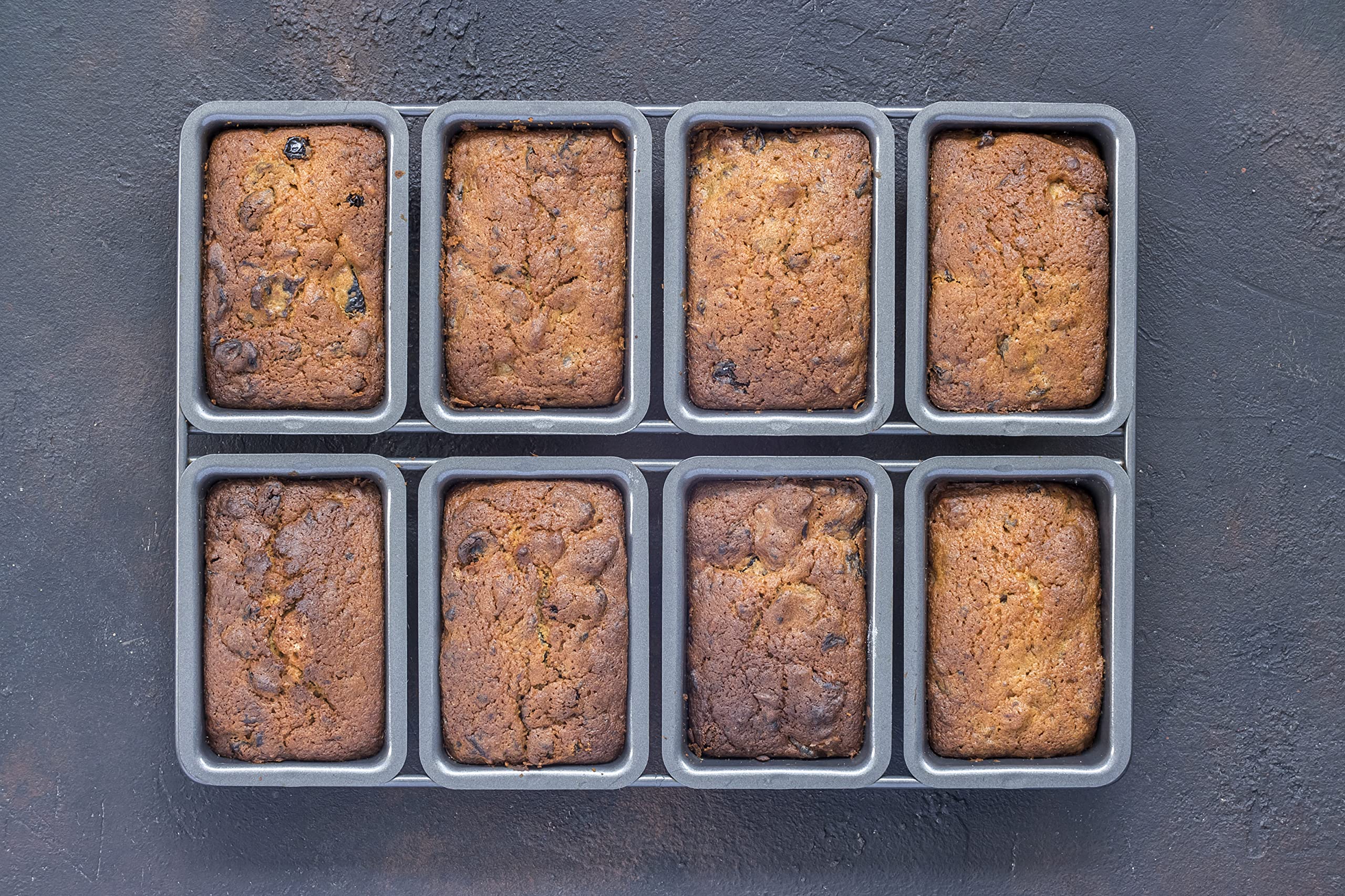 Chicago Metallic Professional Non-Stick Mini Cake Pan - 8 Cups, Grey | Heavy-Duty Steel 6