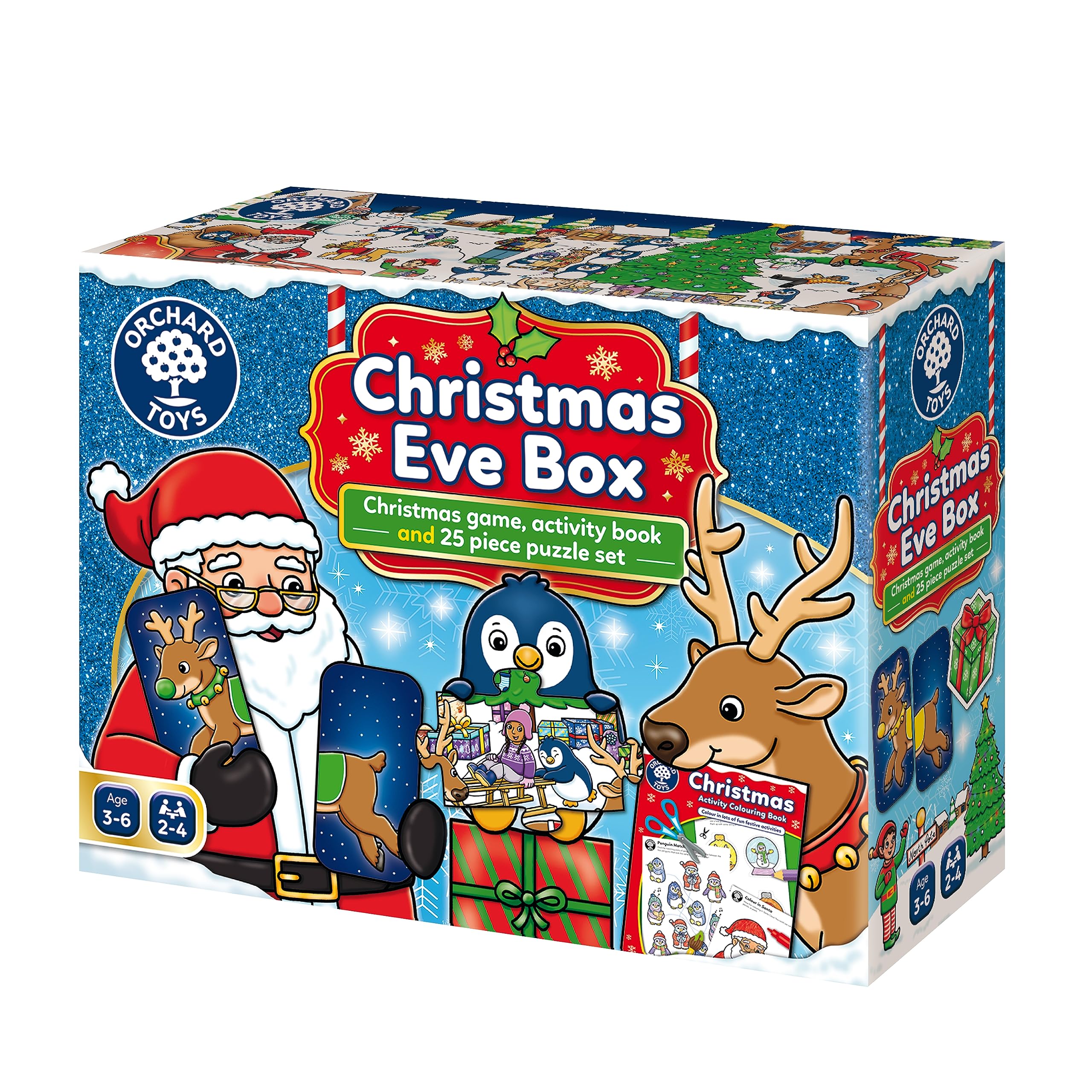 Orchard Toys Christmas Eve Box - Game, 25-Piece Jigsaw & Activity Book for Ages 3-6 1