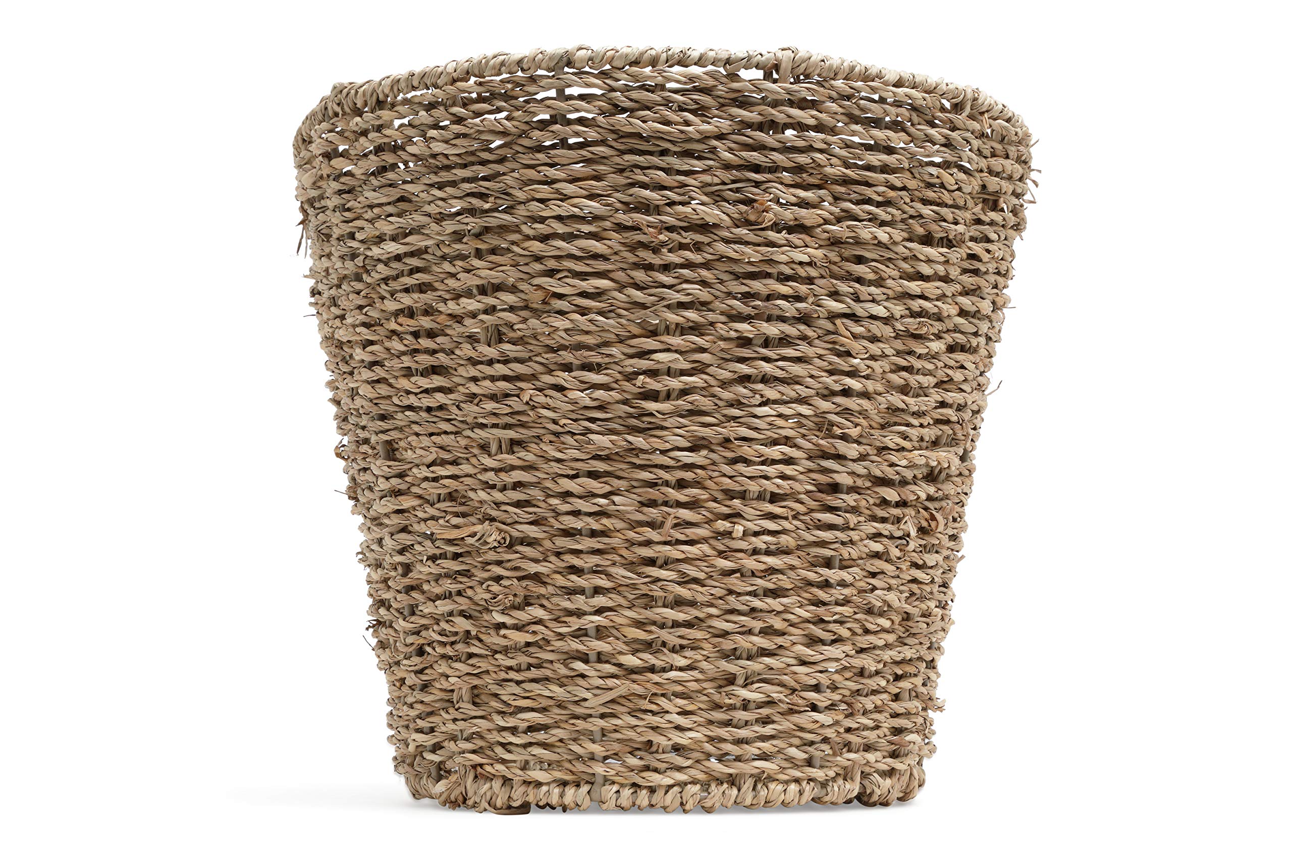 ARPAN Seagrass Waste Bin - Handwoven for Kitchen, Bedroom, Bathroom | Green | 28 x 25 cm 5