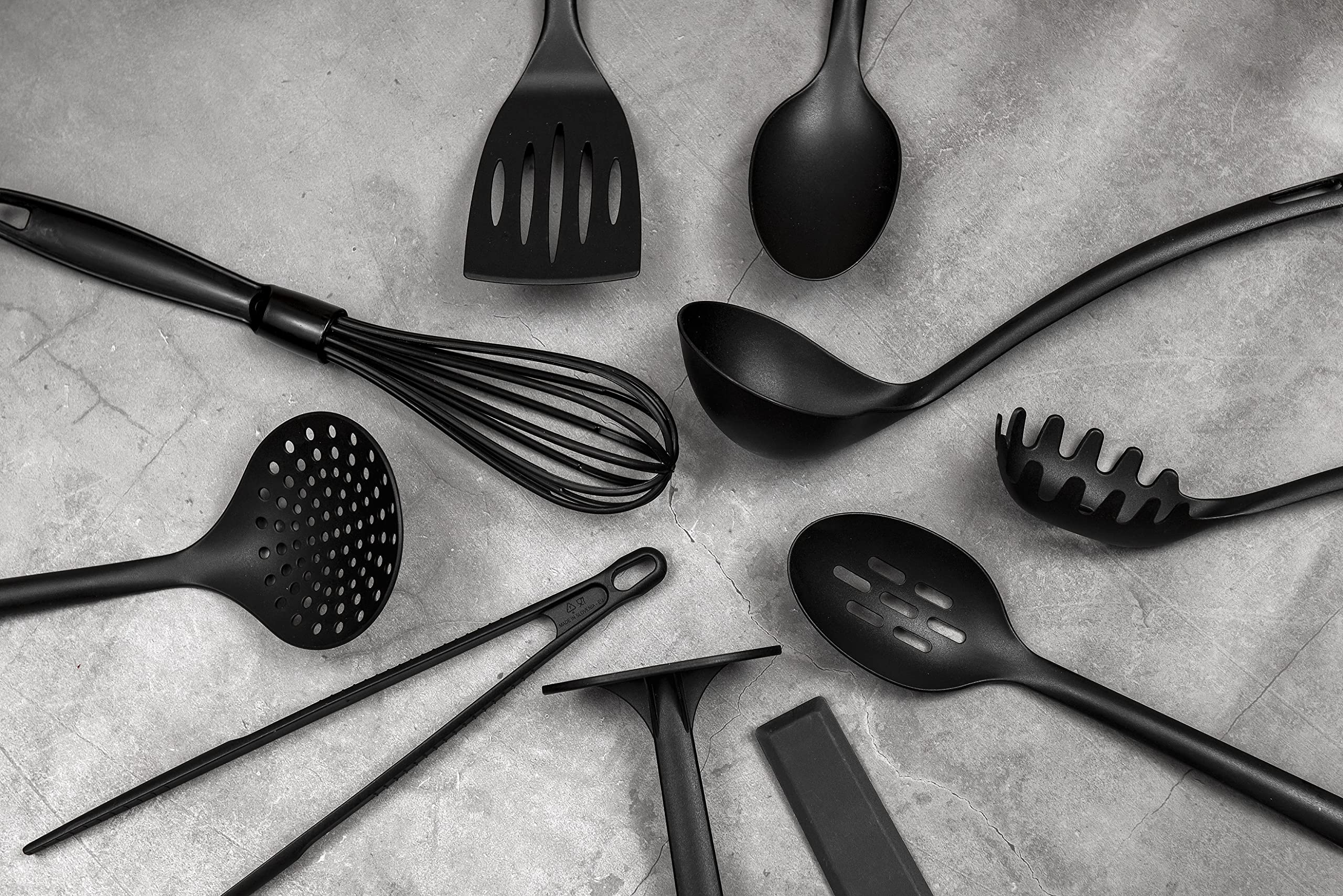 Chef Aid Black Nylon Slotted Serving Spoon | BPA Free | Safe for Non-Stick Cookware | Heat Resistant up to 210°C 9