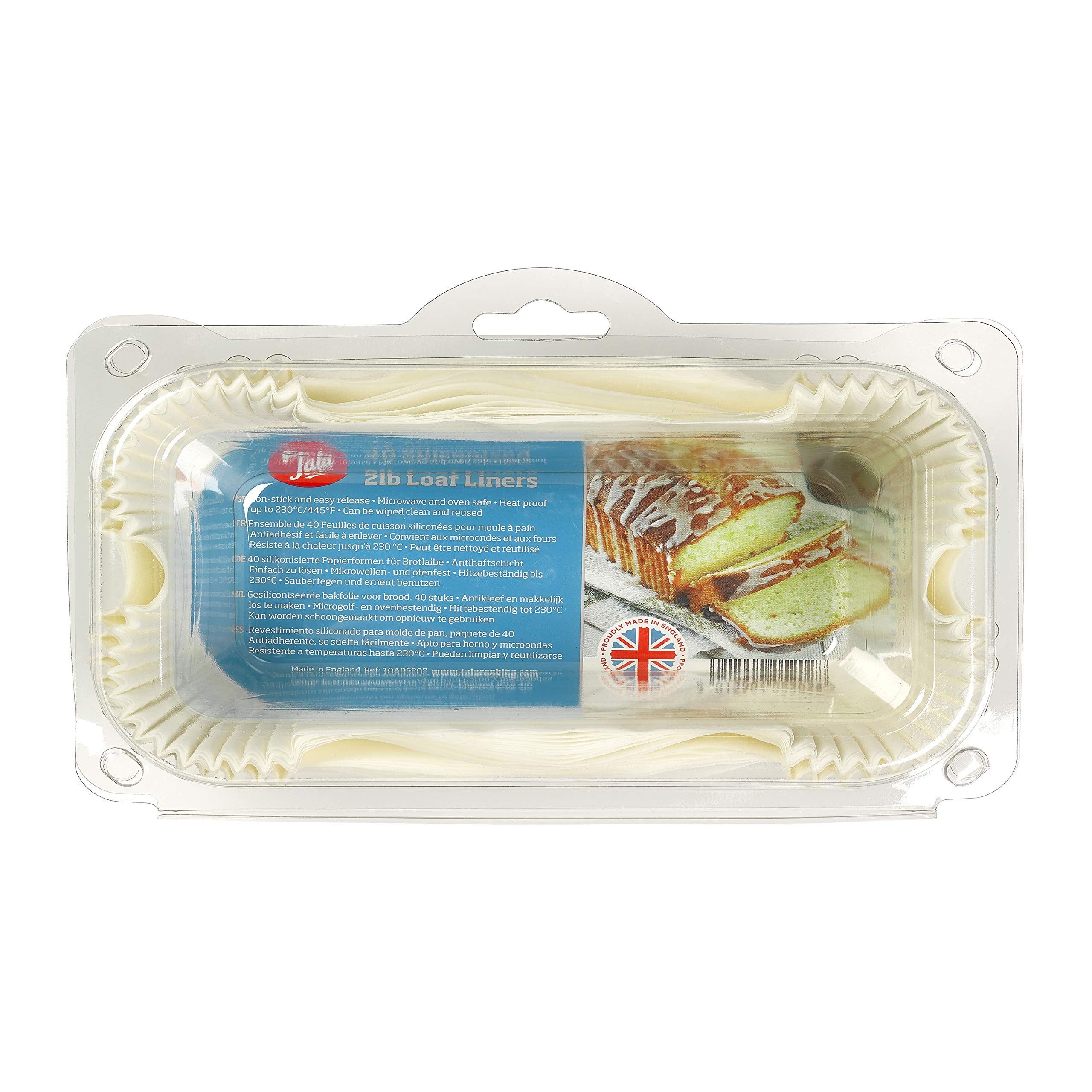 Tala Siliconised 2Lb Loaf Liners - Pack of 40 Non-Stick Greaseproof Paper | Heat Proof up to 230°C 1