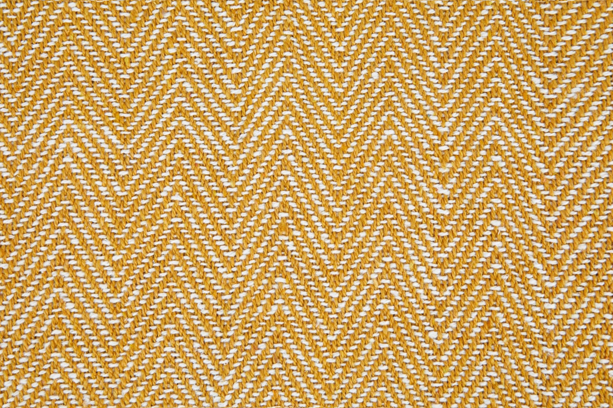 Emma Barclay Herringbone Throw - 100% Recycled Cotton | Ochre | 70x100" (178x254cm) 9