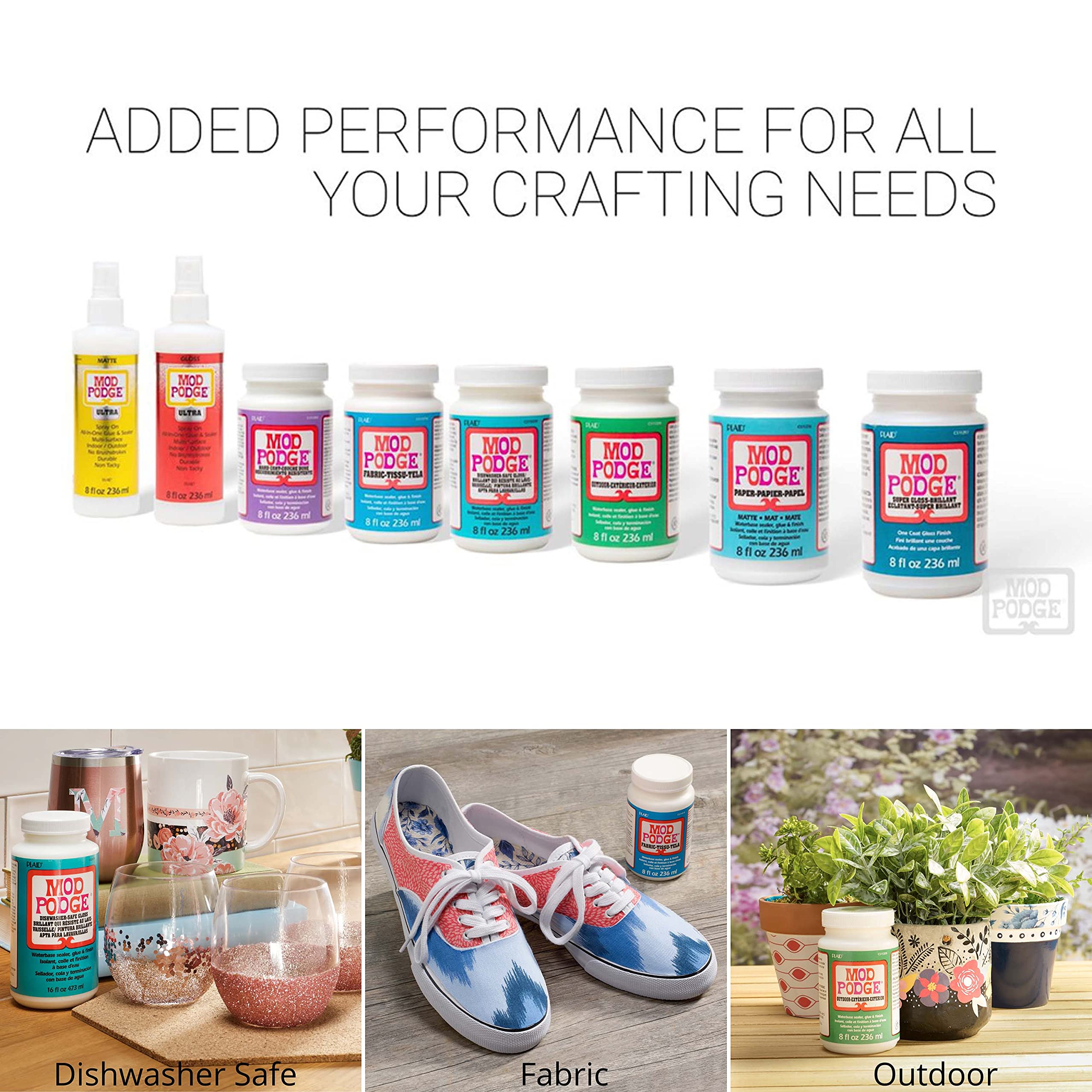 Mod Podge Outdoor Waterbase Sealer/Glue and Finish - Clear Gloss | 236 ml 8