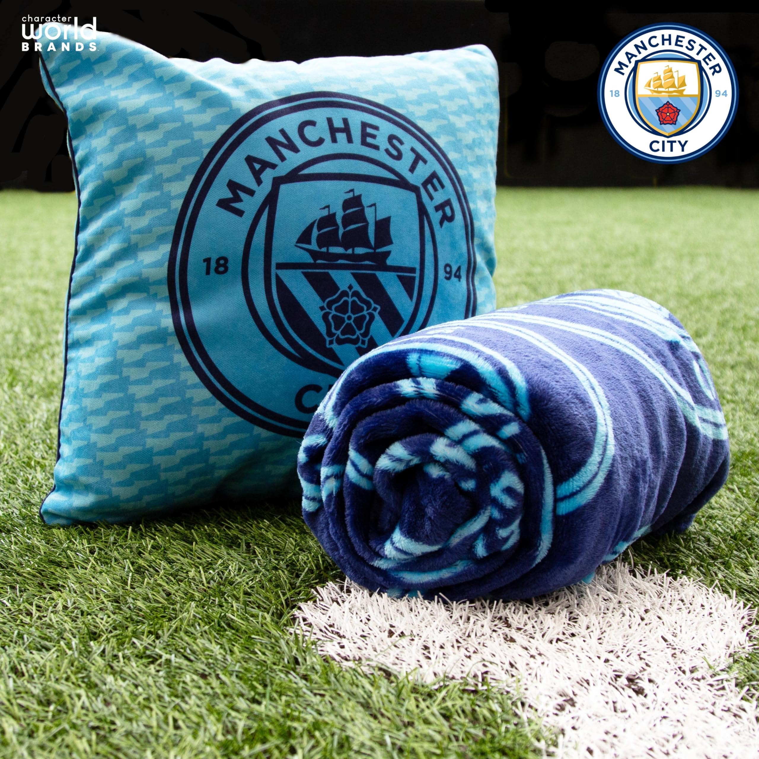 Character World Manchester City FC Fleece Throw Blanket - Officially Licensed | 100 x 150cm | 100% Polyester 8