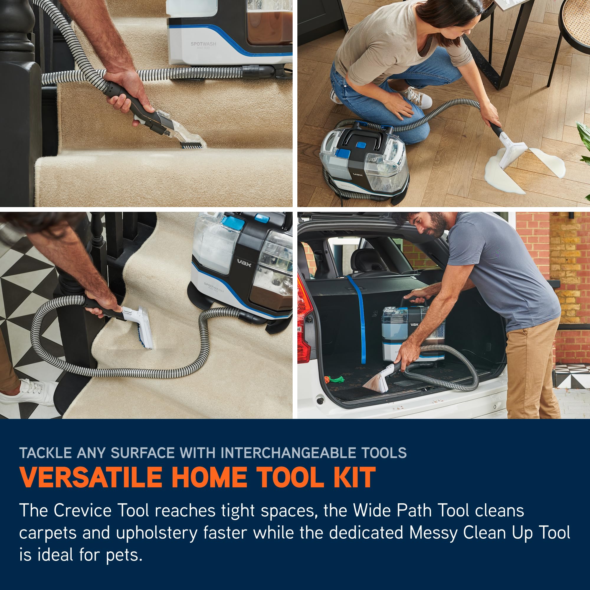 Vax SpotWash Max Duo Carpet Washer - 30% More Suction Power | Antibacterial Tools | 2 Year Guarantee 6