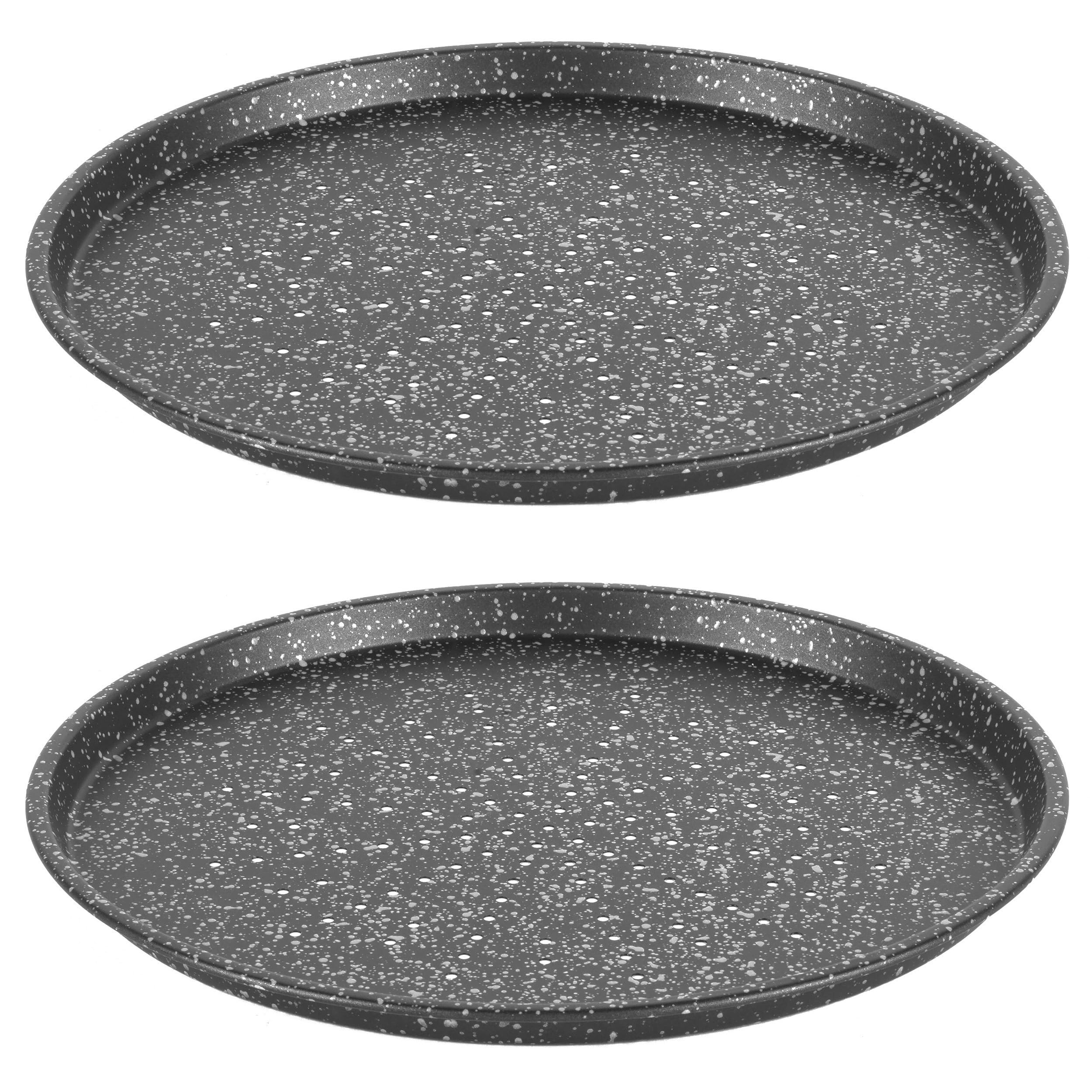 Salter Megastone Pizza Pans - Set of 2, 29 cm Non-Stick Trays, 12-Inch Round 1