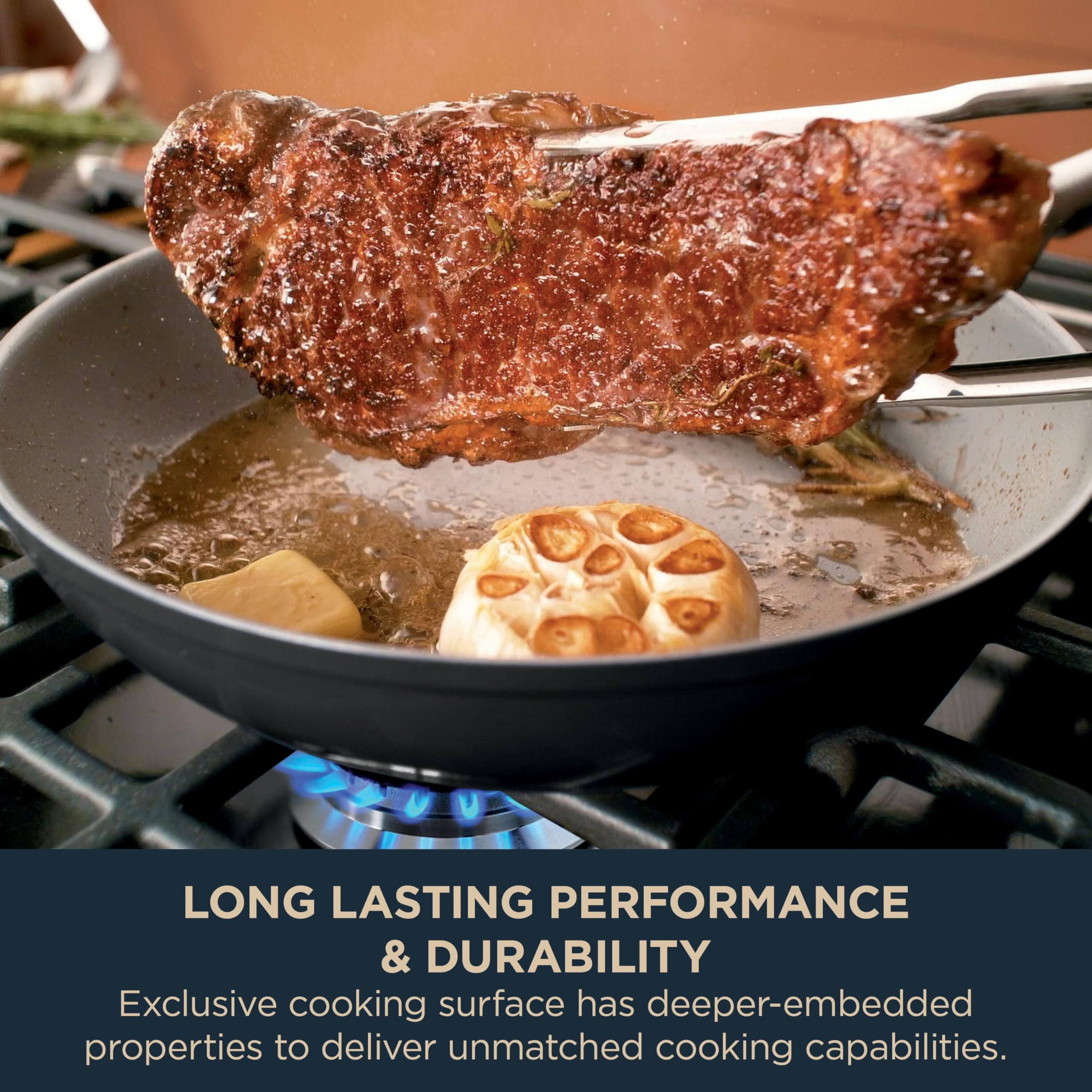 Ninja ZEROSTICK Ceramic Pro Frying Pan - 28 cm, PTFE-Free, Scratch Resistant | All Hob Compatible 6