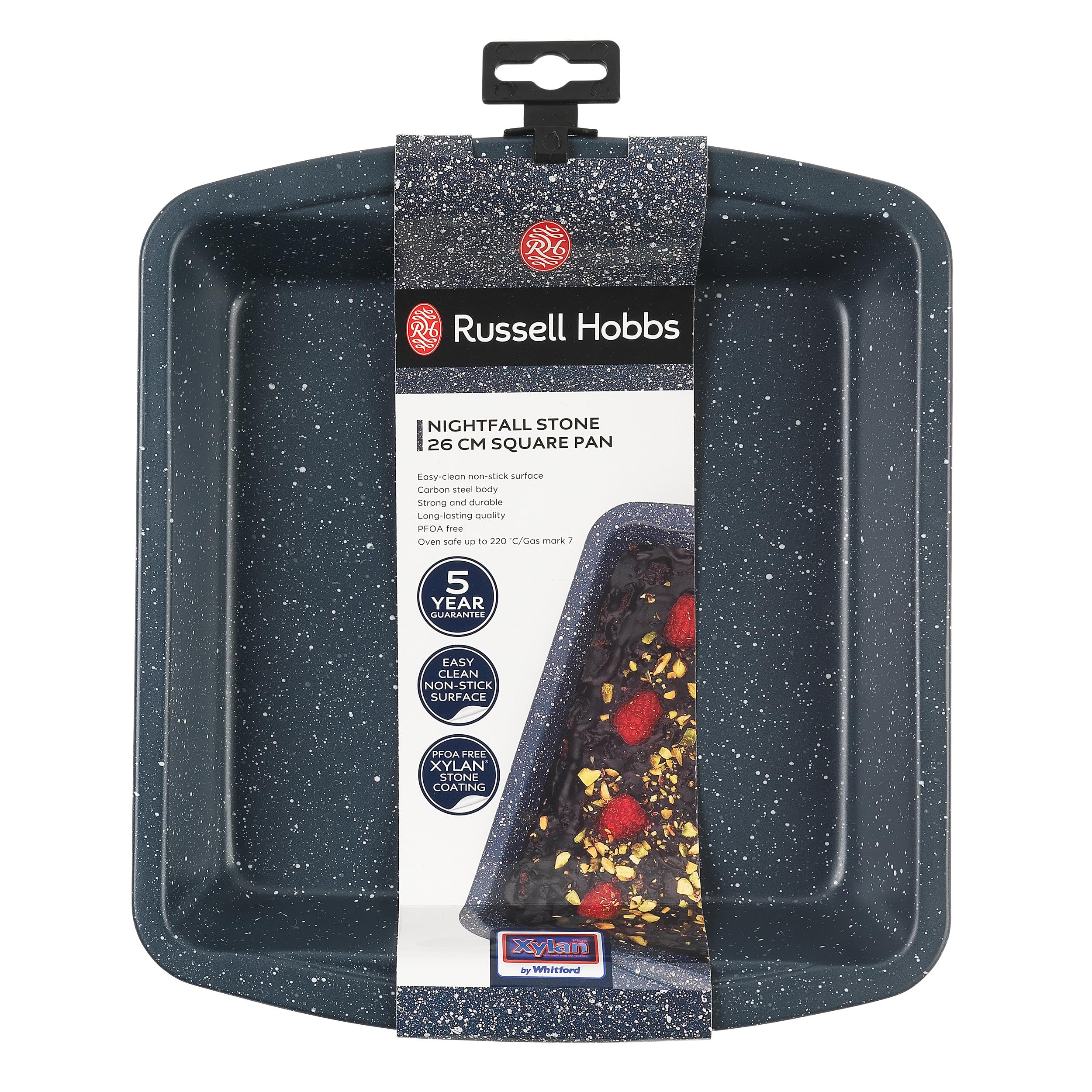 Russell Hobbs COMBO-5444 Square Baking Pan Roaster Tray Set of 2, 26 cm, Carbon Steel, Non-Stick 9