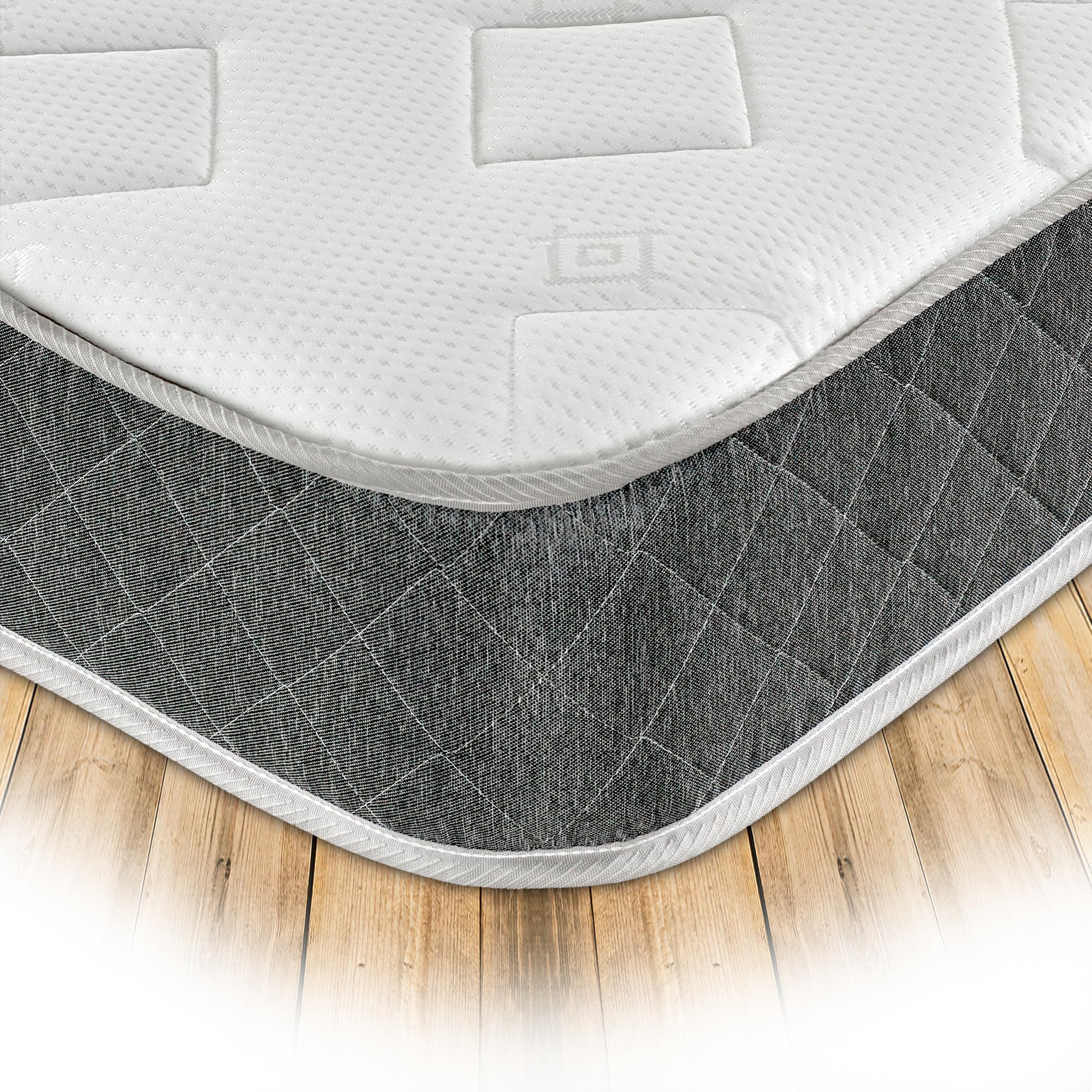 Starlight Beds Shorty Hybrid Mattress with Springs & Memory Foam | 75x175cm | Grey/White 1