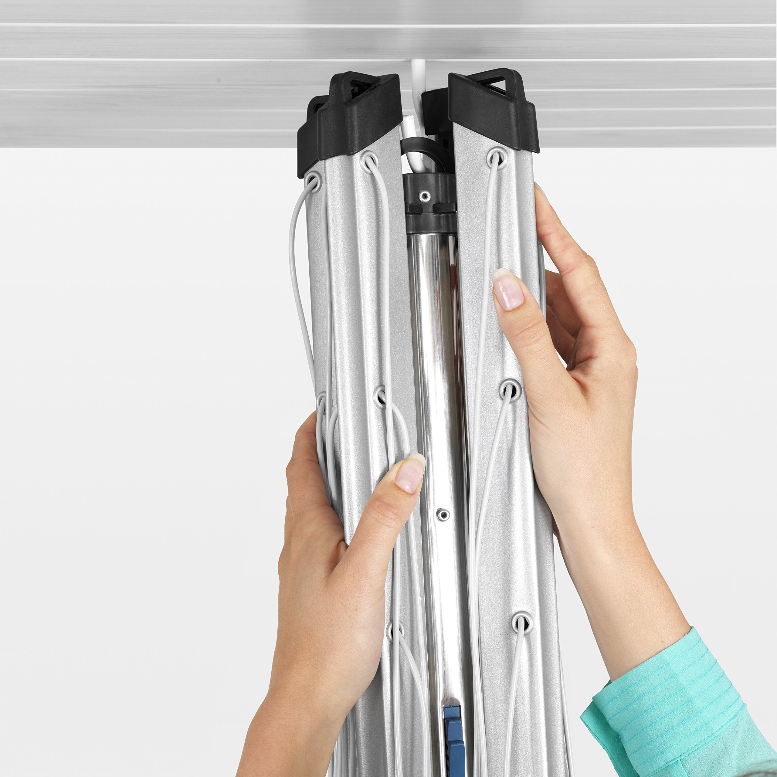 Brabantia Lift-O-Matic Rotary Washing Line - 50M Drying Space | Adjustable Height 129-187cm | Includes Ground Spike & Cover 4