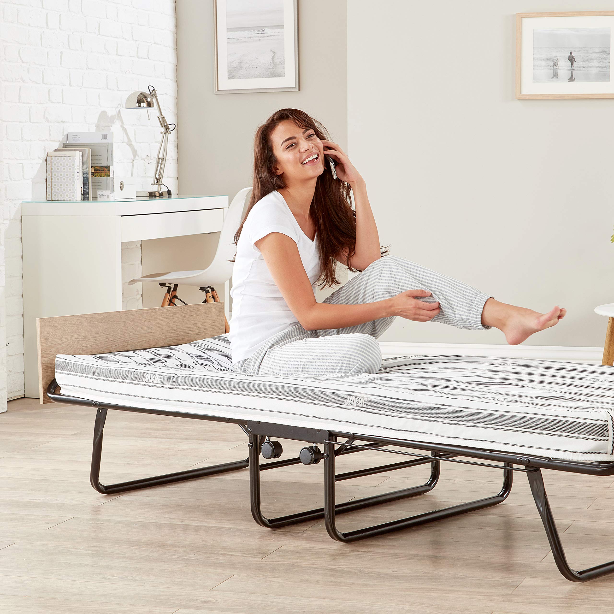 JAY-BE Supreme Automatic Folding Bed with Rebound e-Fibre Mattress - Single Size, 160kg Max User Weight 6