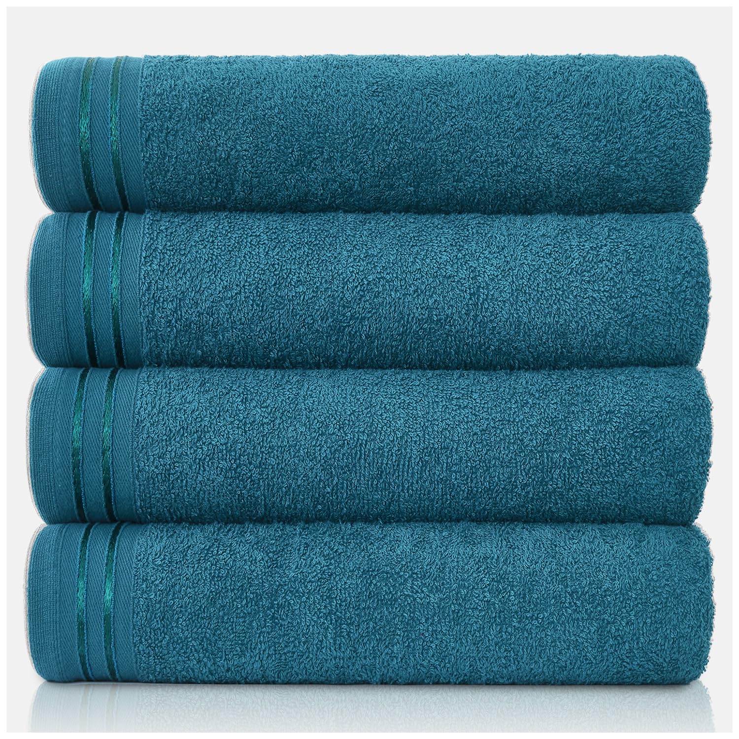 GC GAVENO CAVAILIA Wilsford Bath Sheet - 4 Pack Egyptian Cotton, 450 GSM, Teal, 75 x 135 cm 1