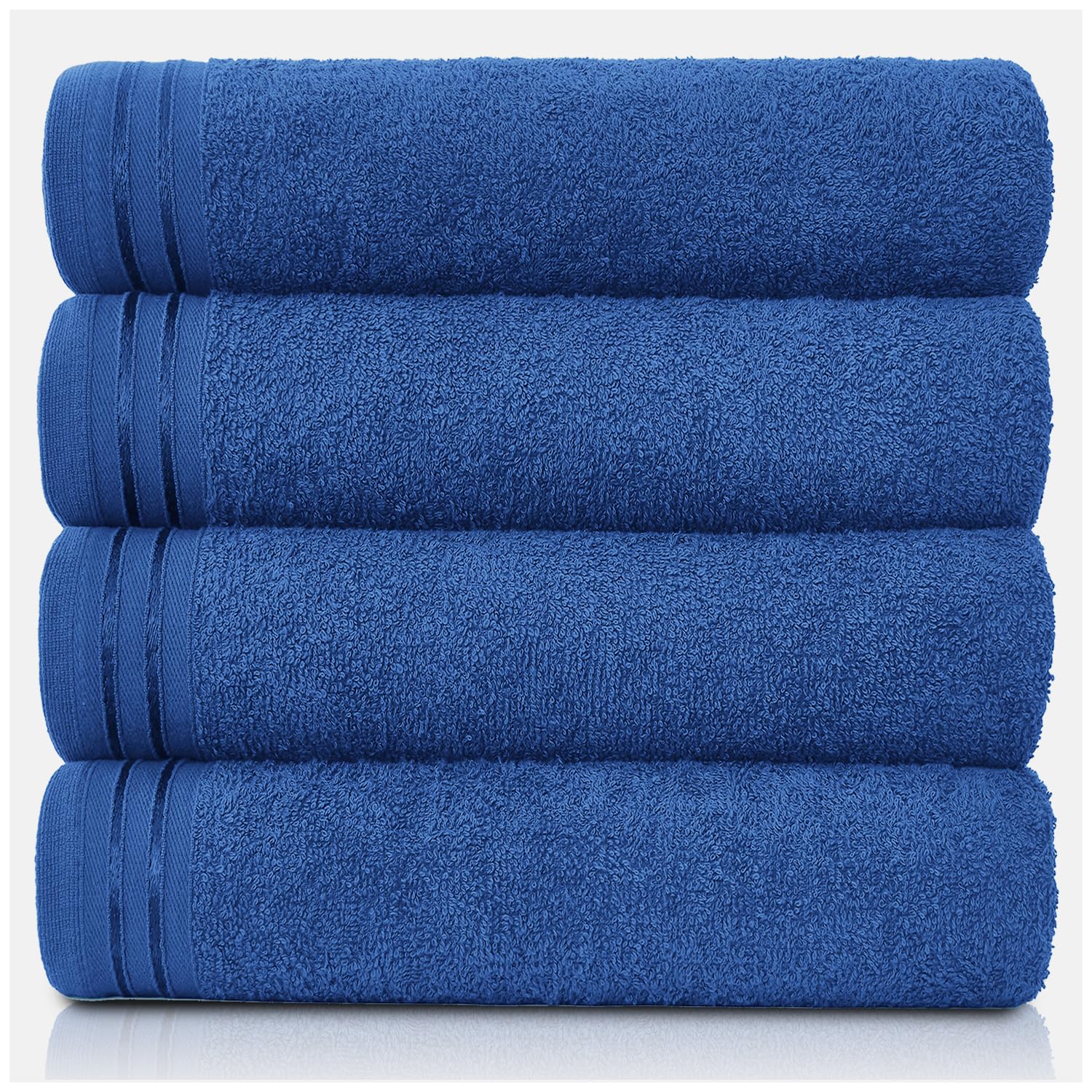 GC GAVENO CAVAILIA Egyptian Cotton Bath Sheet - 4 Pack Royal Blue | 75X135 Cm | 450 GSM 1