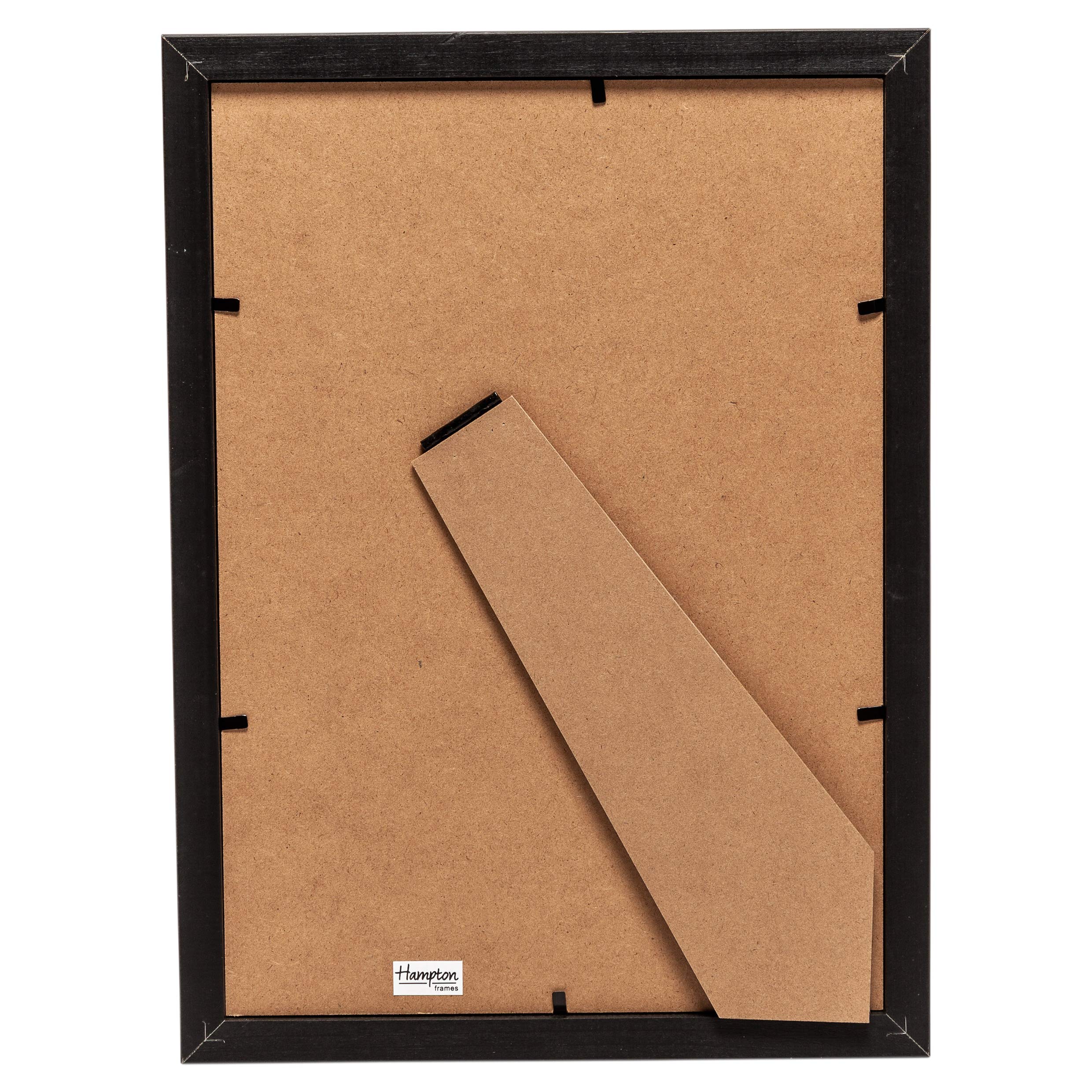 Hampton Frames Matt Black Wood A4 Certificate Photo Frame | Non-Glass Front | Freestanding or Wall Mount 4