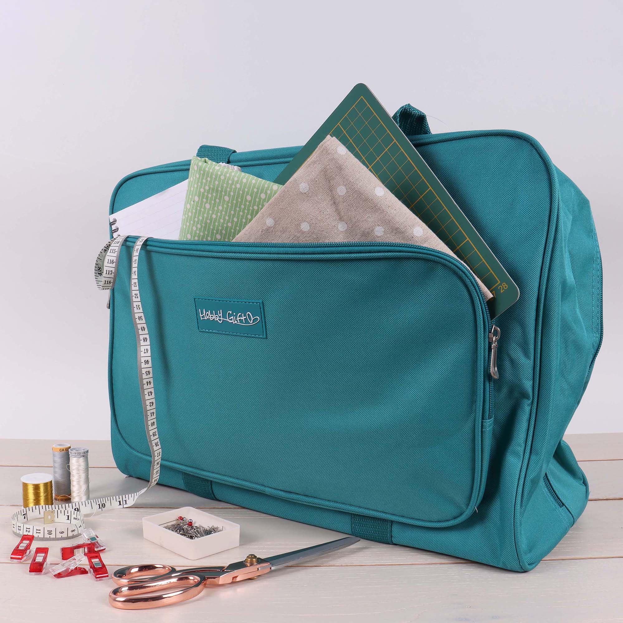Hobby Gift Sewing Machine Carry Case - Teal | Water Resistant | Fits Most Domestic Machines | 47 x 21 x 33cm 8