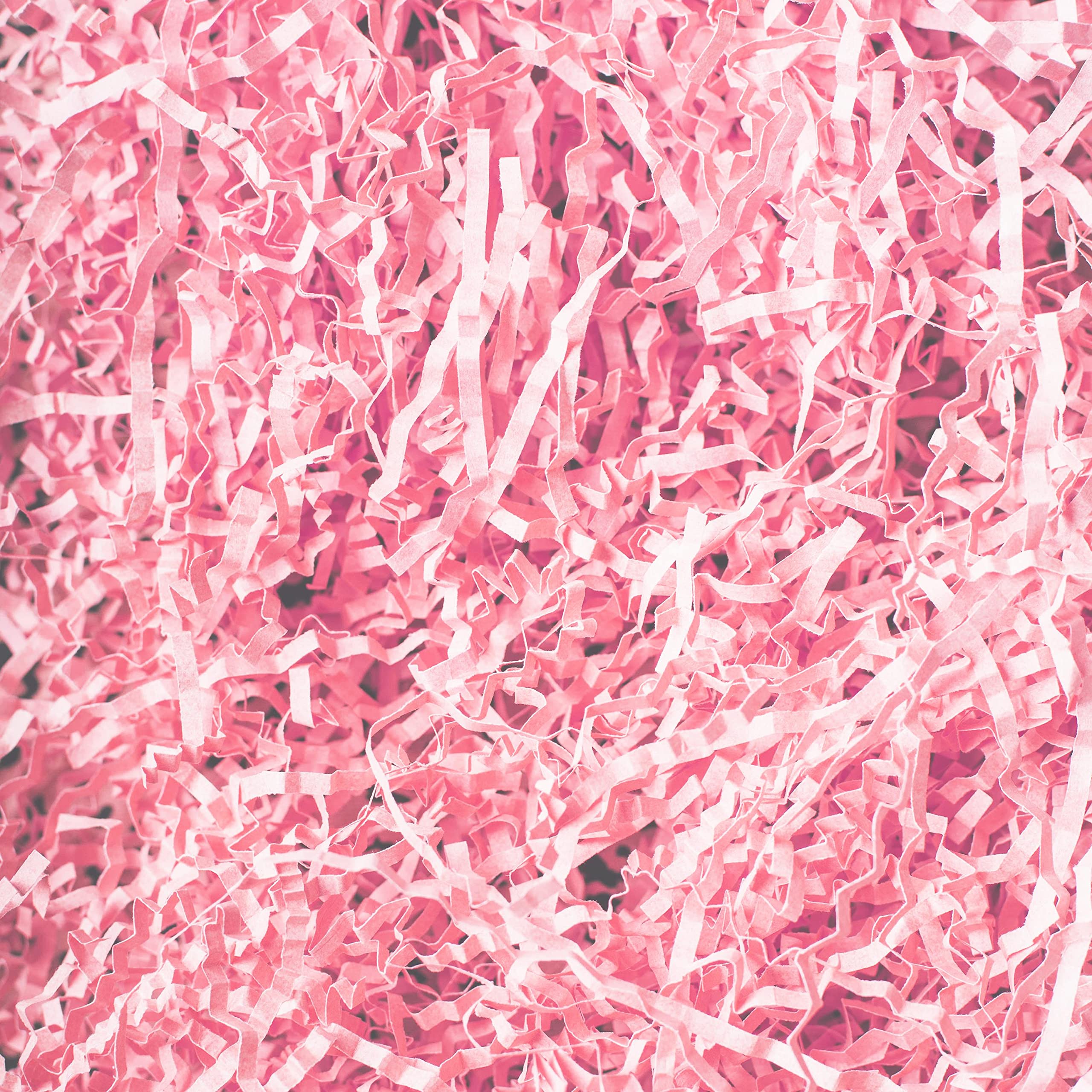 Creavvee Decorative Shredded Paper - Light Pink ZigZag Filling for Gift Packaging & Crafts | 100g