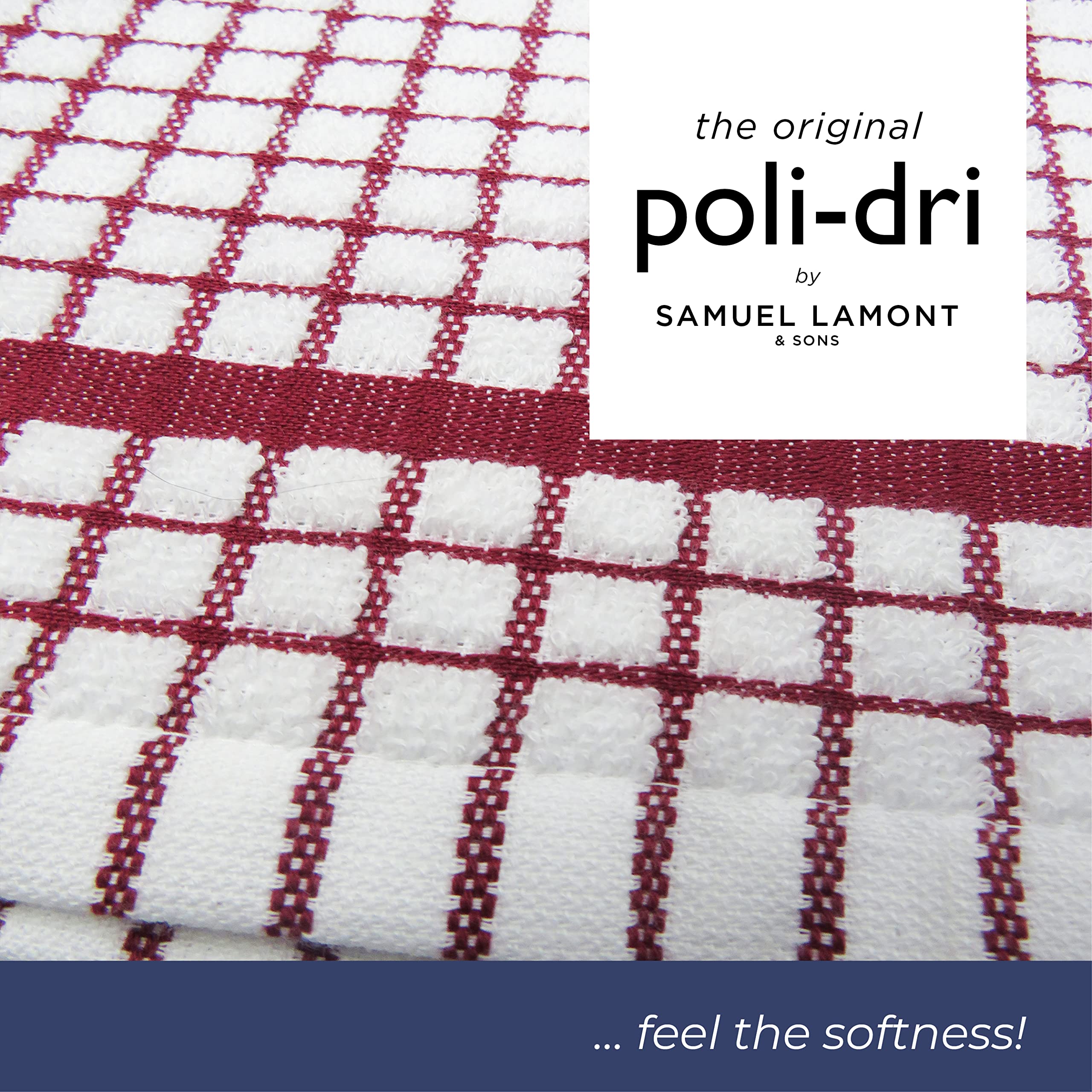 Samuel Lamont Poli-Dri Tea Towel - Ultra-Absorbent 100% Cotton Terry | Burgundy | 50cm x 70cm 6