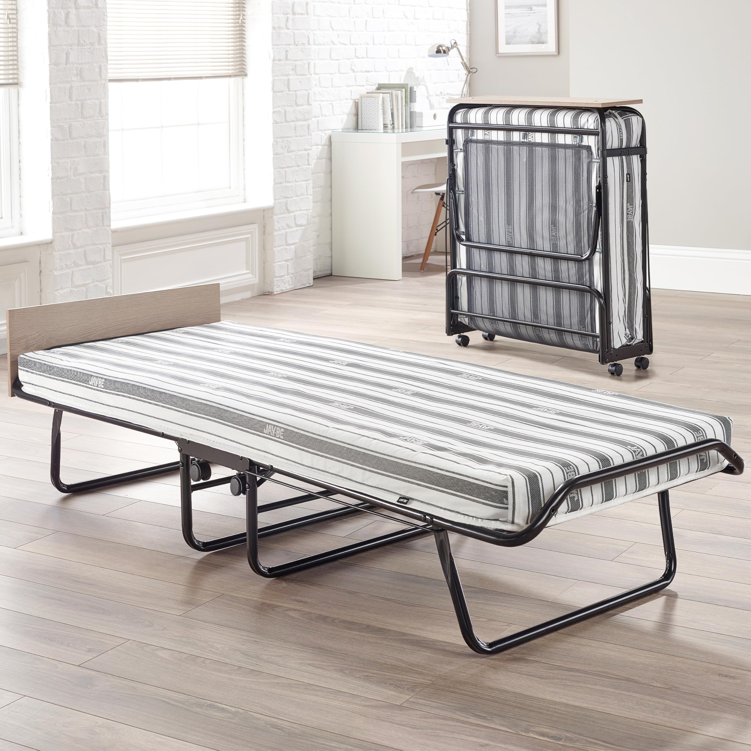 JAY-BE Supreme Automatic Folding Bed with Rebound e-Fibre Mattress - Single Size, 160kg Max User Weight 9