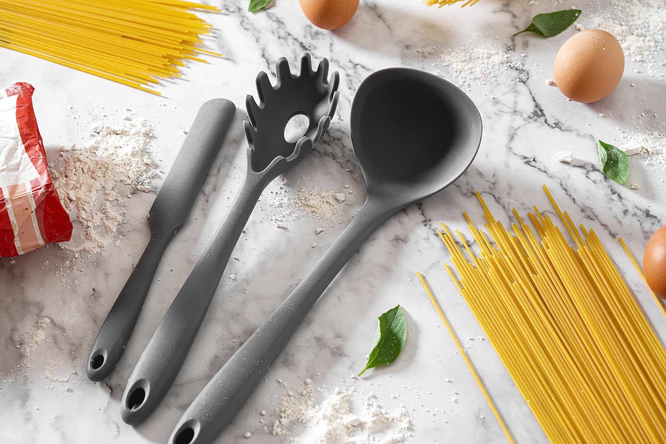 Tala Silicone Ladle - Heat Resistant up to 210°C | Grey Color | Ergonomic Grip 3