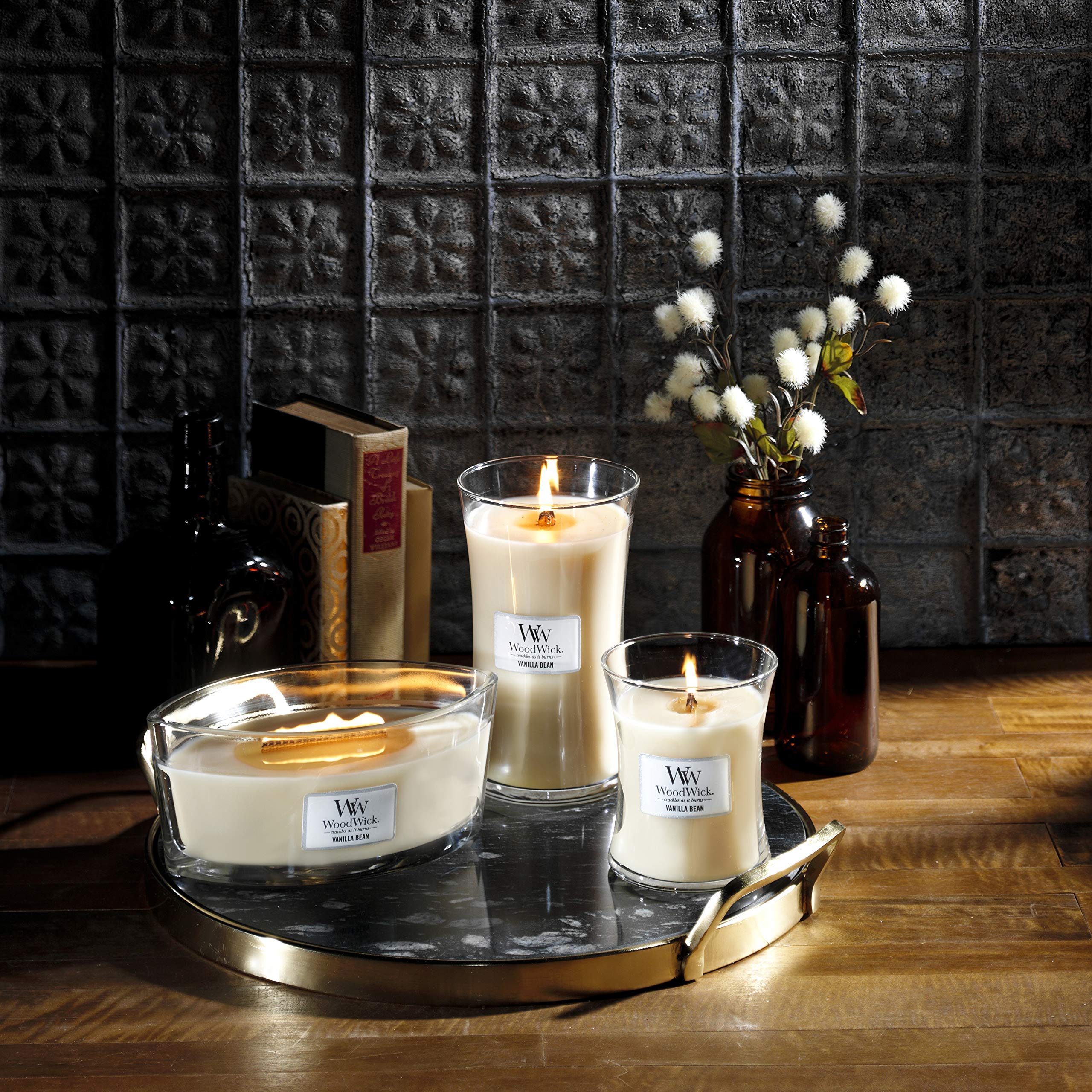 Woodwick Medium Hourglass Scented Candle - Vanilla Bean Scent | Crackling Wick | Up to 60 Hours Burn Time 6