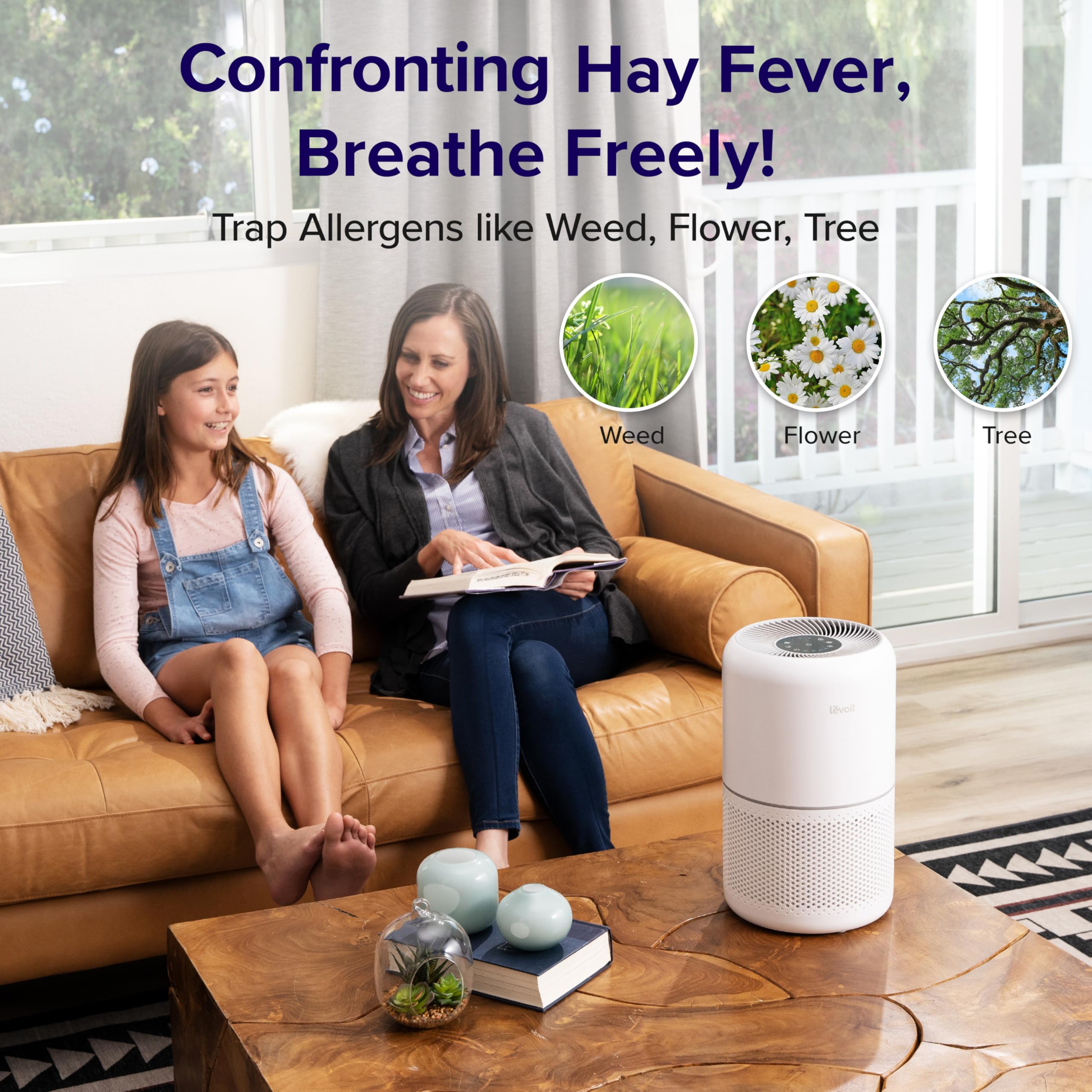 Levoit Core 300 Air Purifier for Home/Bedroom | 80m² Coverage | 187 m³/h CADR | HEPA Filtration 7