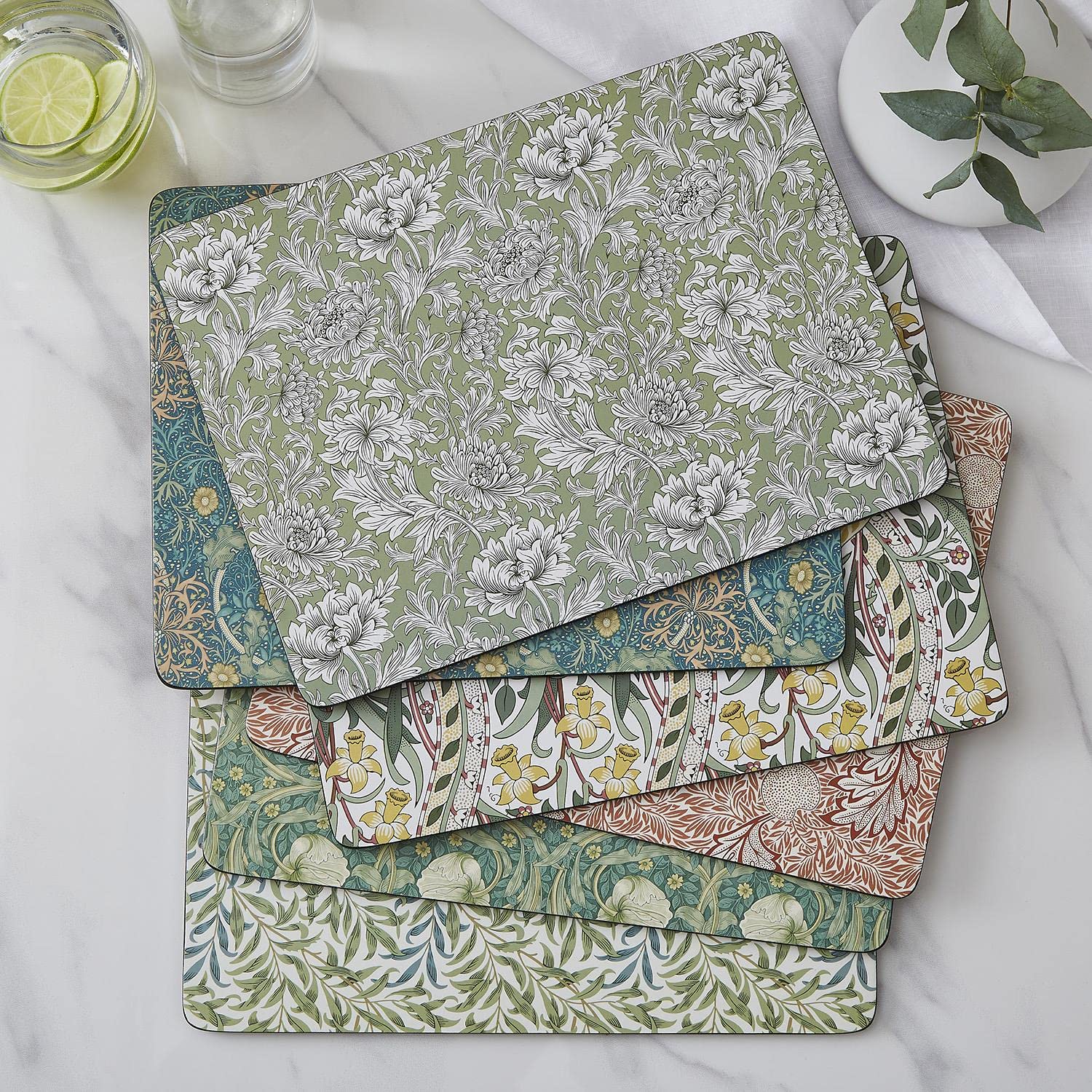Pimpernel x Spode Morris & Co. Set of 6 Floral Cork-Backed Placemats | 30.5cm x 23cm 2