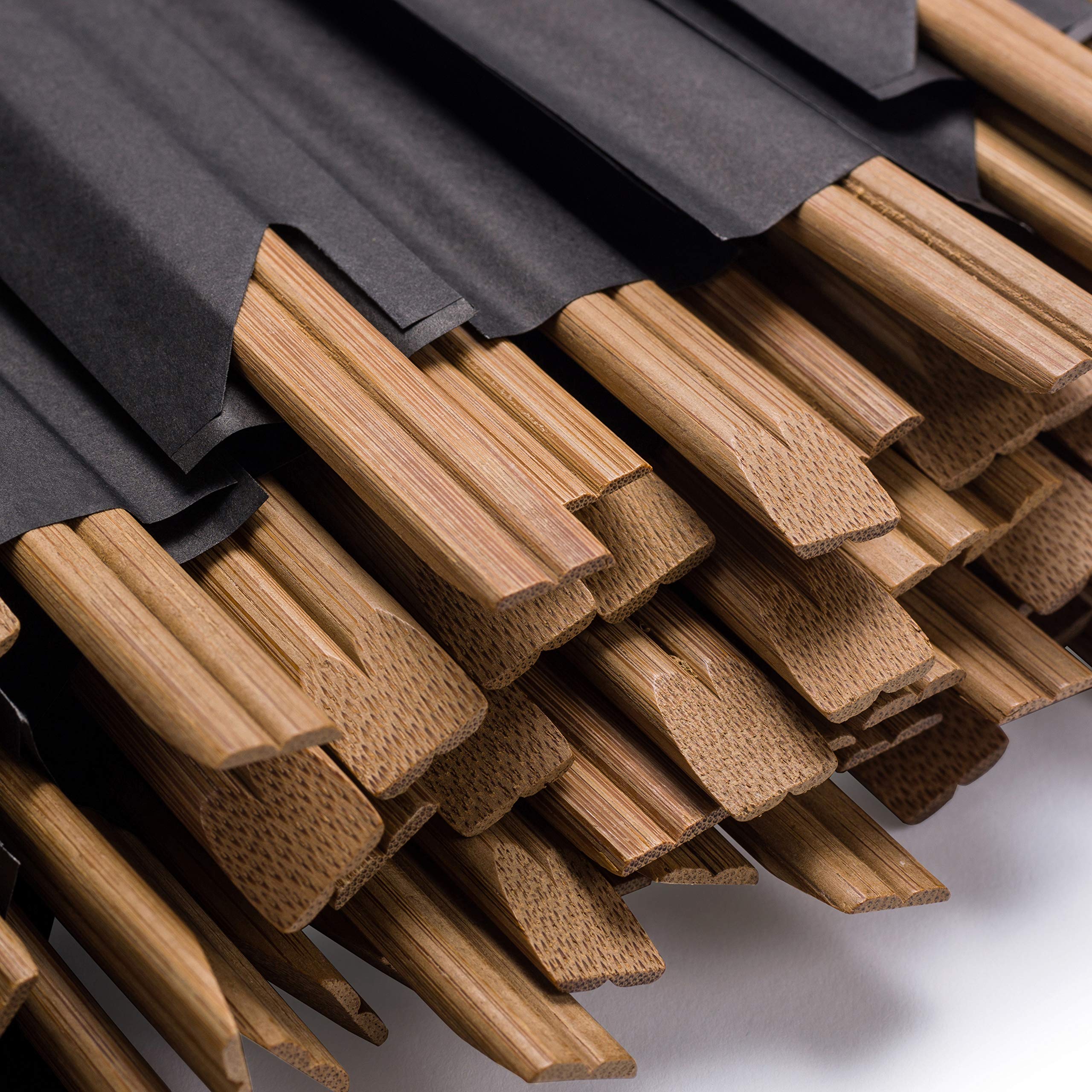 Ken Chiku Bamboo Chopsticks Tensoge Carbonized 24cm - 100 Pairs | Hazel Brown 3