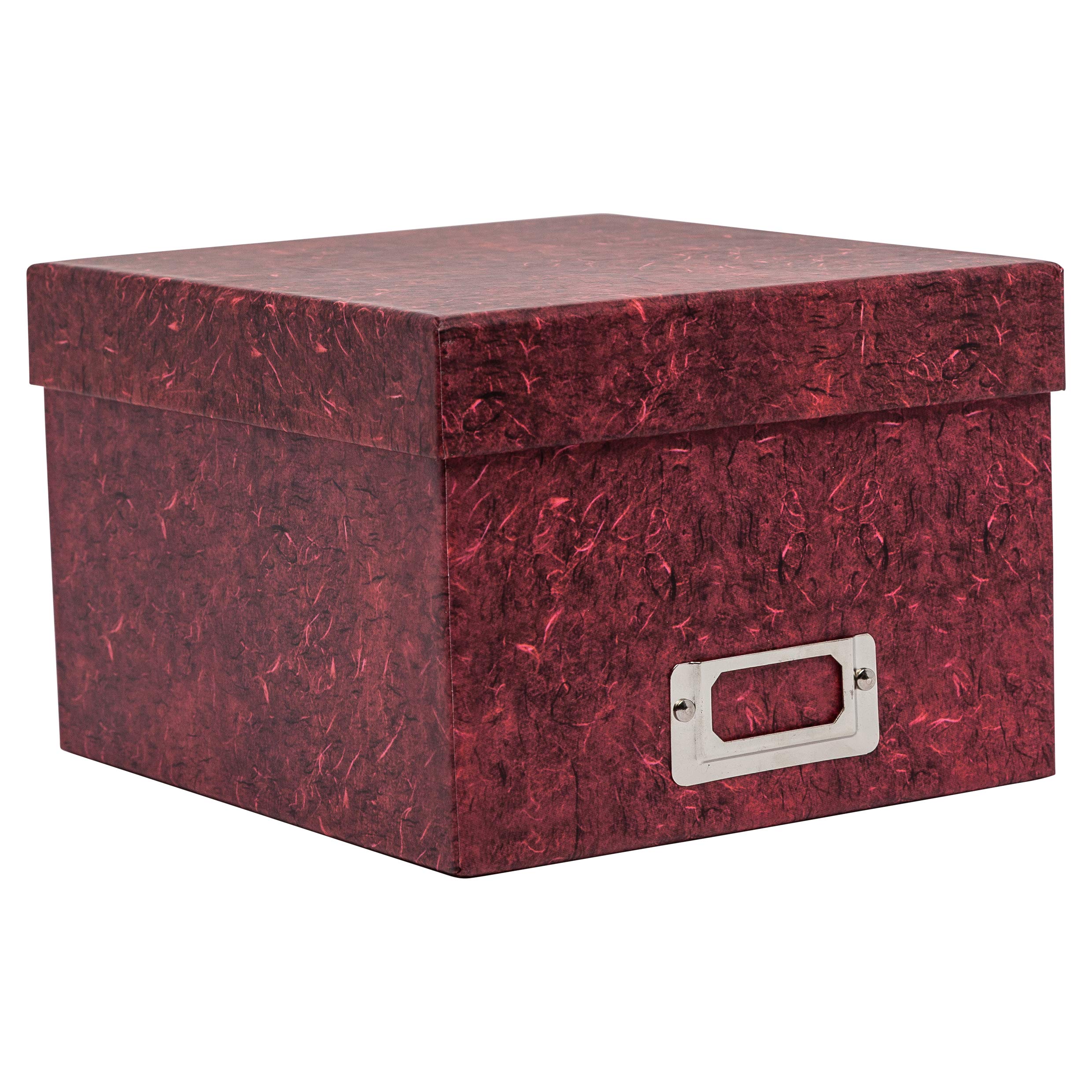 Hampton Frames Photo Storage Box - Holds 700 5x7 Photos | Red Marble Effect | Acid/Lignin Free 1