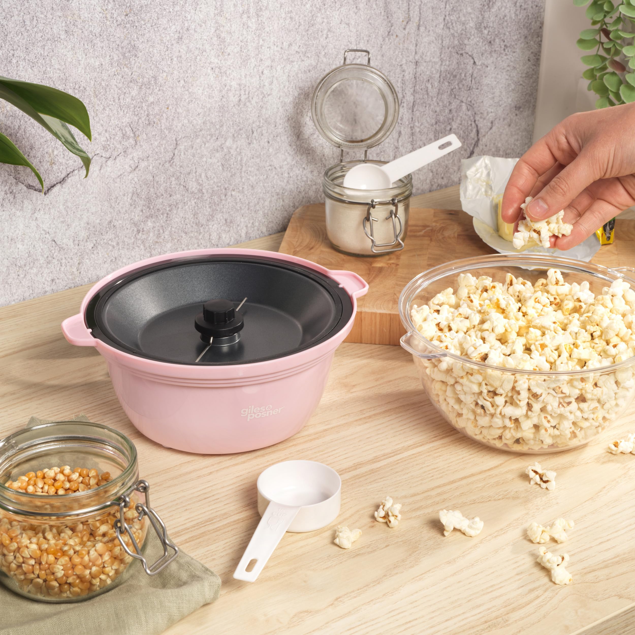 Giles & Posner Mini Popcorn Maker Machine – Non-stick Corn Plate, Hot Air P 6