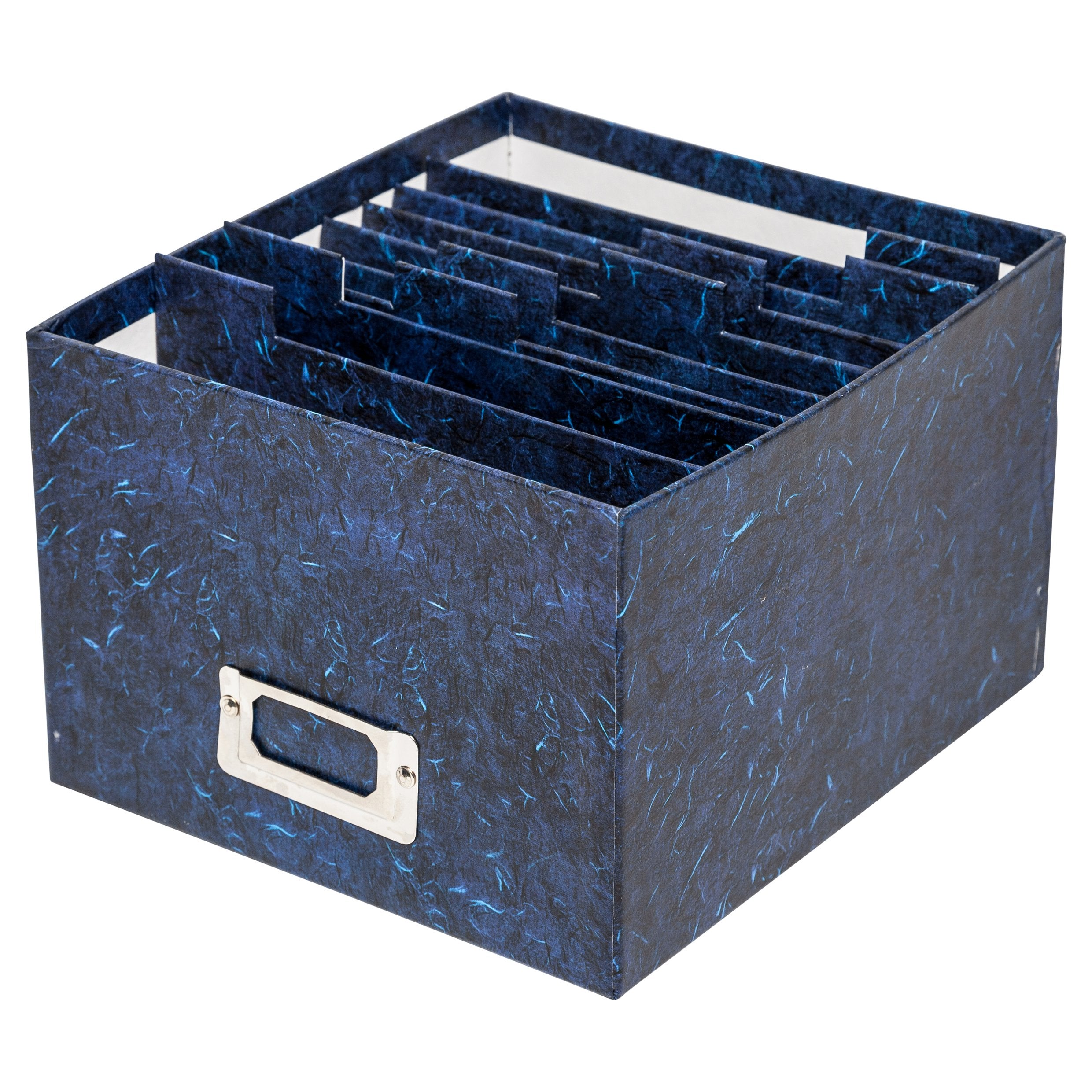 Hampton Frames Photo Storage Box - Holds 700 5x7 Photos | Deep Blue Cardboard | ALBOX57BLUE 4