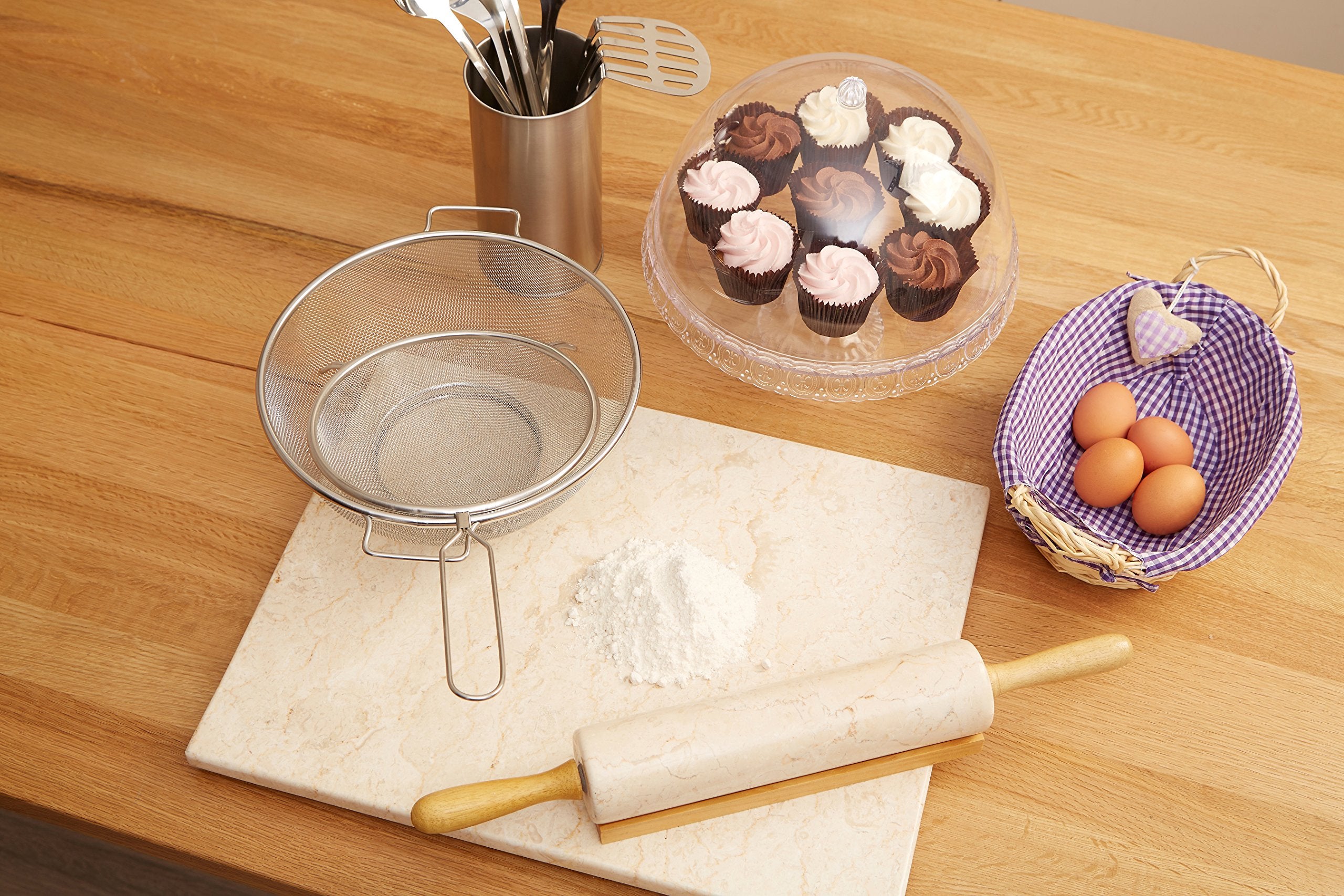 Premier Housewares Stainless Steel Sieve with Handles | Fine Mesh | Silver 7