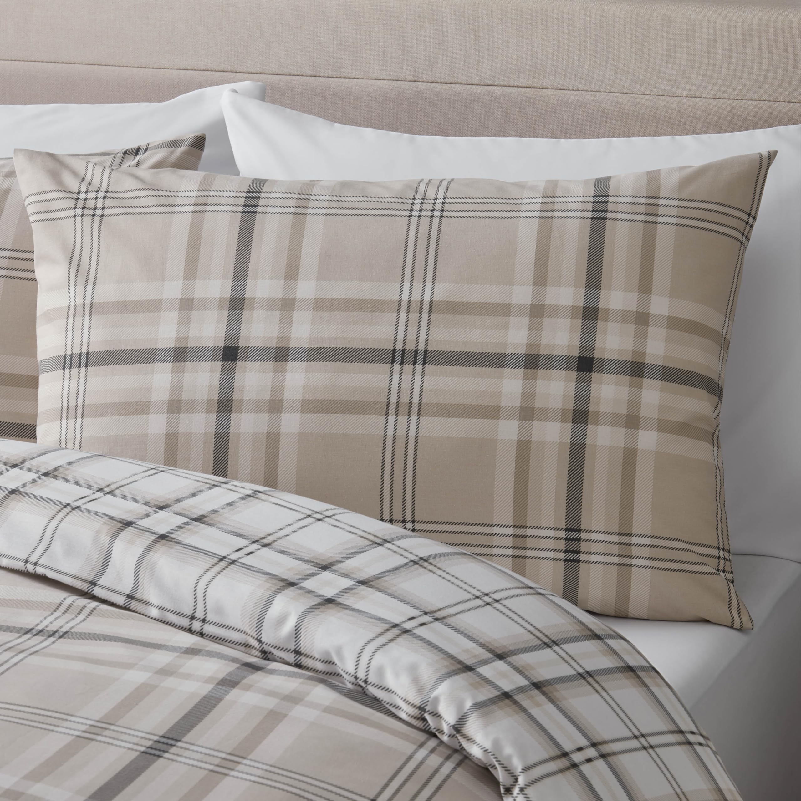 Catherine Lansfield Kelso Check Reversible Double Duvet Cover Set with 2 Pillowcases | 200x200 cm 3