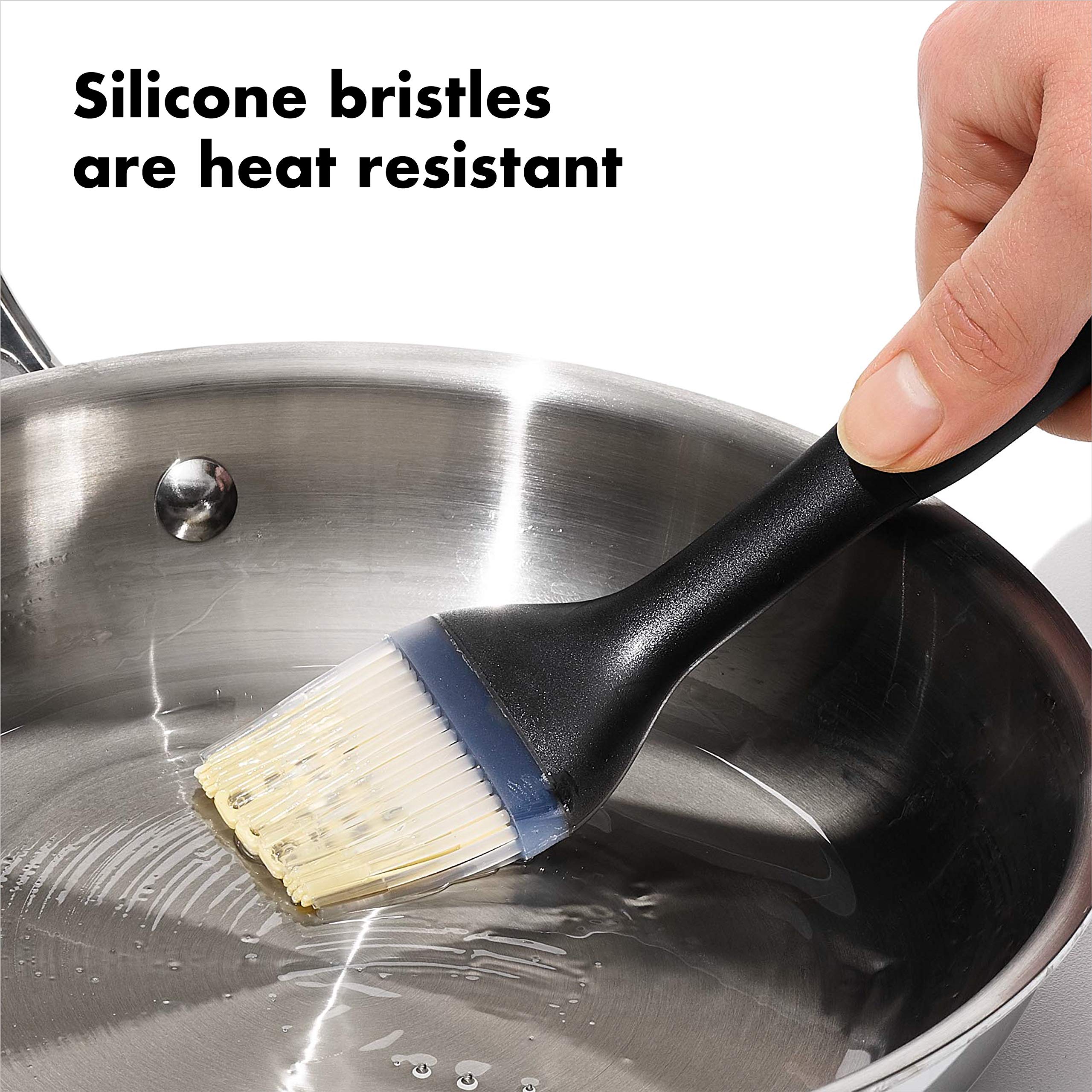 OXO Good Grips Silicone Pastry Brush - Heat Resistant to 315°C | Dishwasher Safe | Multicolor 3