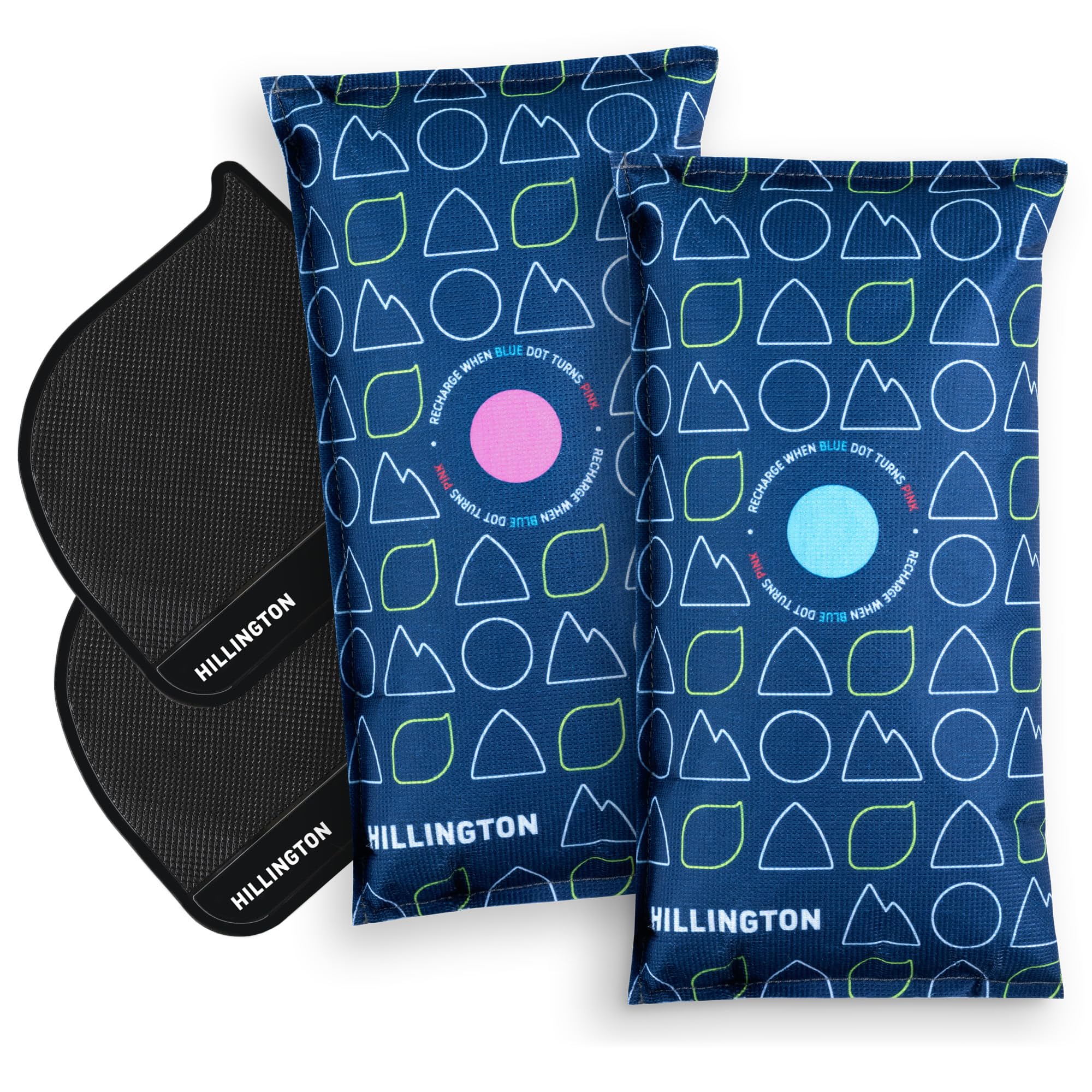Hillington Reusable Car Dehumidifier Bag - 1kg Moisture Absorber (2-Pack) | Portable Blue Unit 1