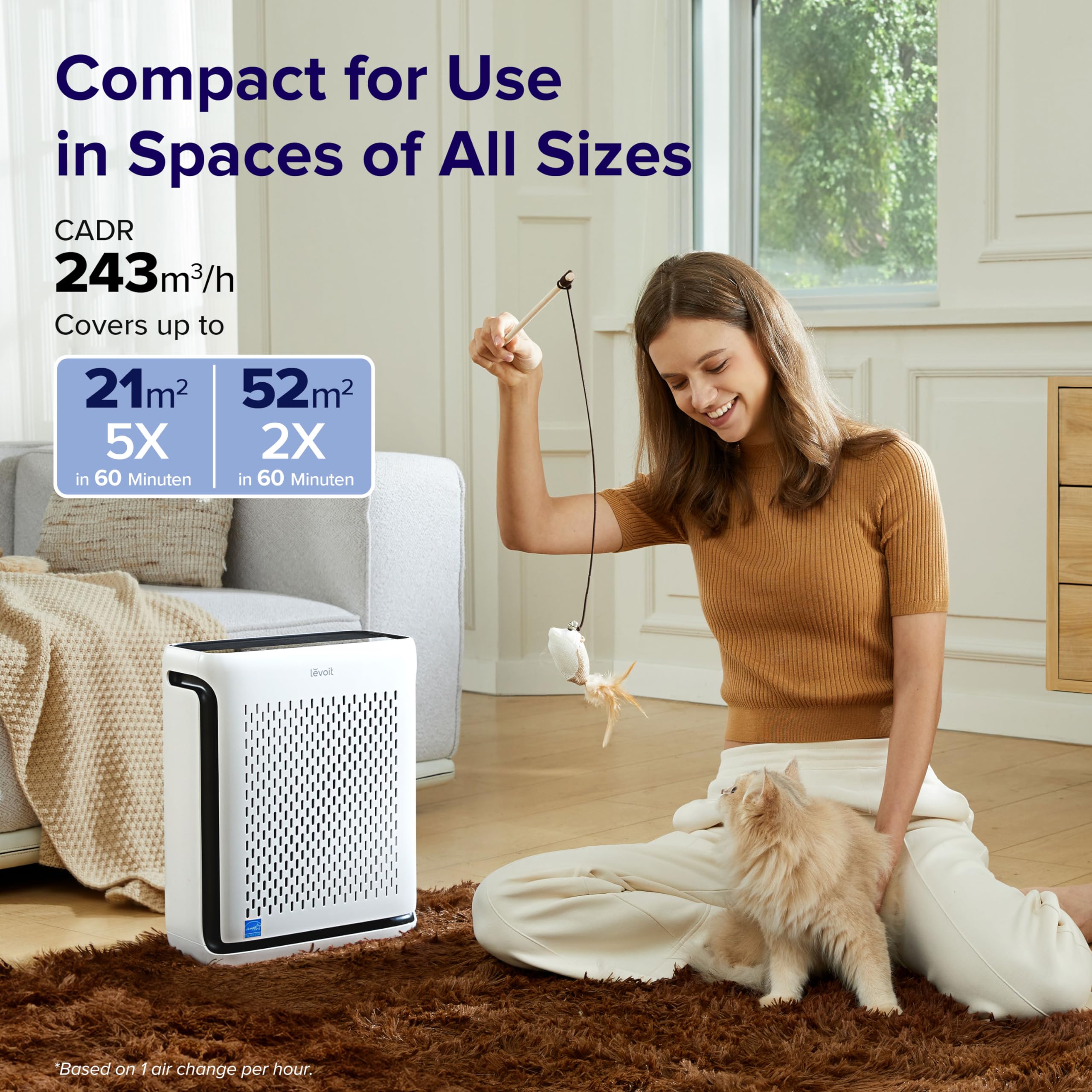 Levoit Vital 100S Smart HEPA Air Purifier | 1120 Sq Ft Coverage | Voice Control | Pet Mode