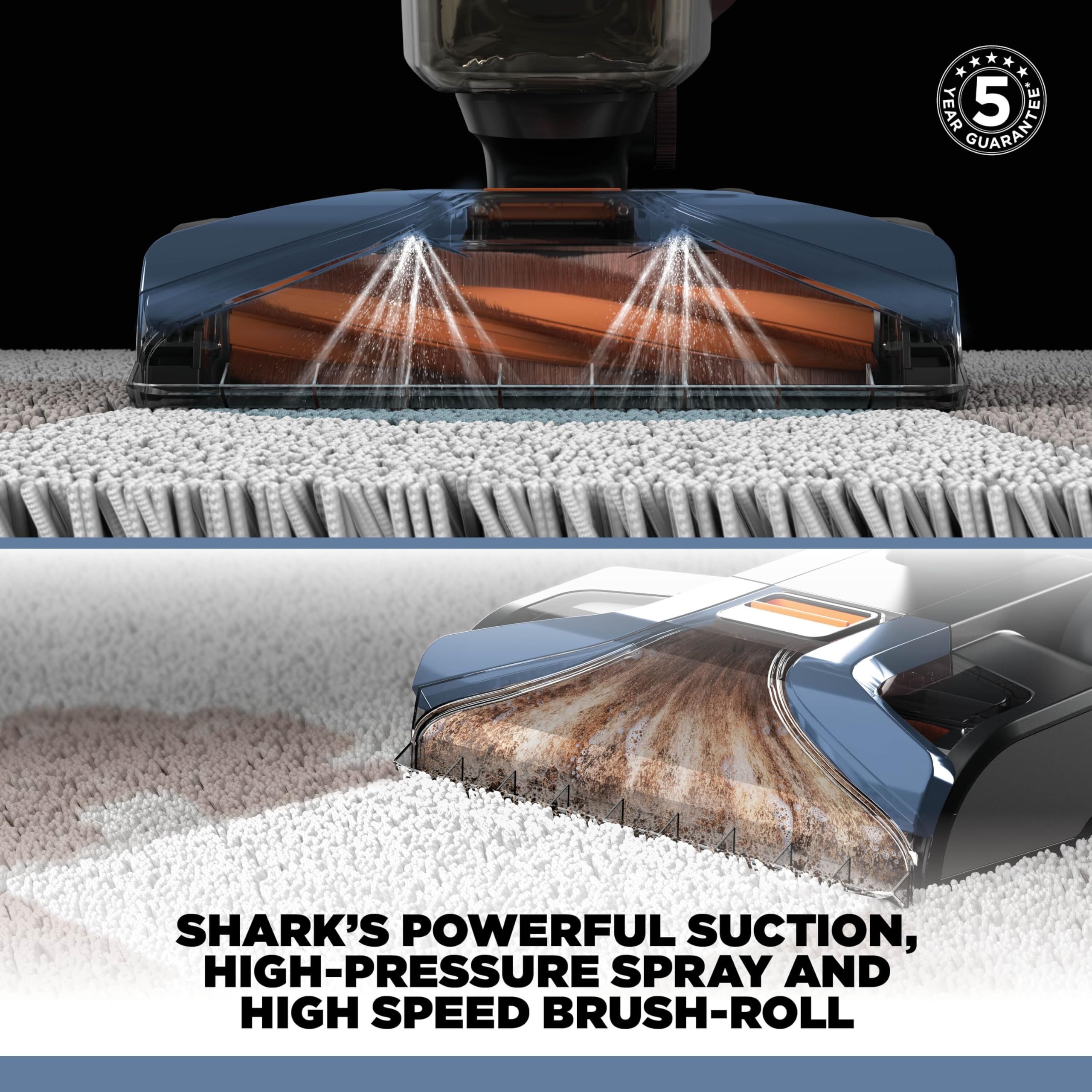 Shark CarpetXpert Deep Clean Carpet Cleaner EX150UK | 960W Power | 2.3L Tank | Built-In Stain Remover 3