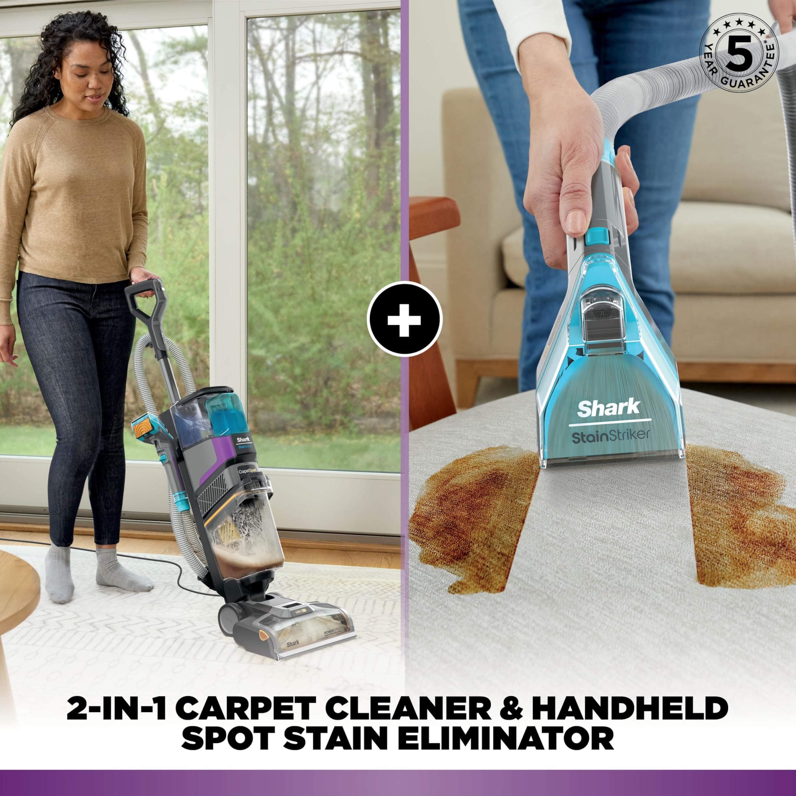 Shark CarpetXpert HairPro Pet Carpet Cleaner - Anti-Tangle | Built-In Spot Cleaner | 1000W 2
