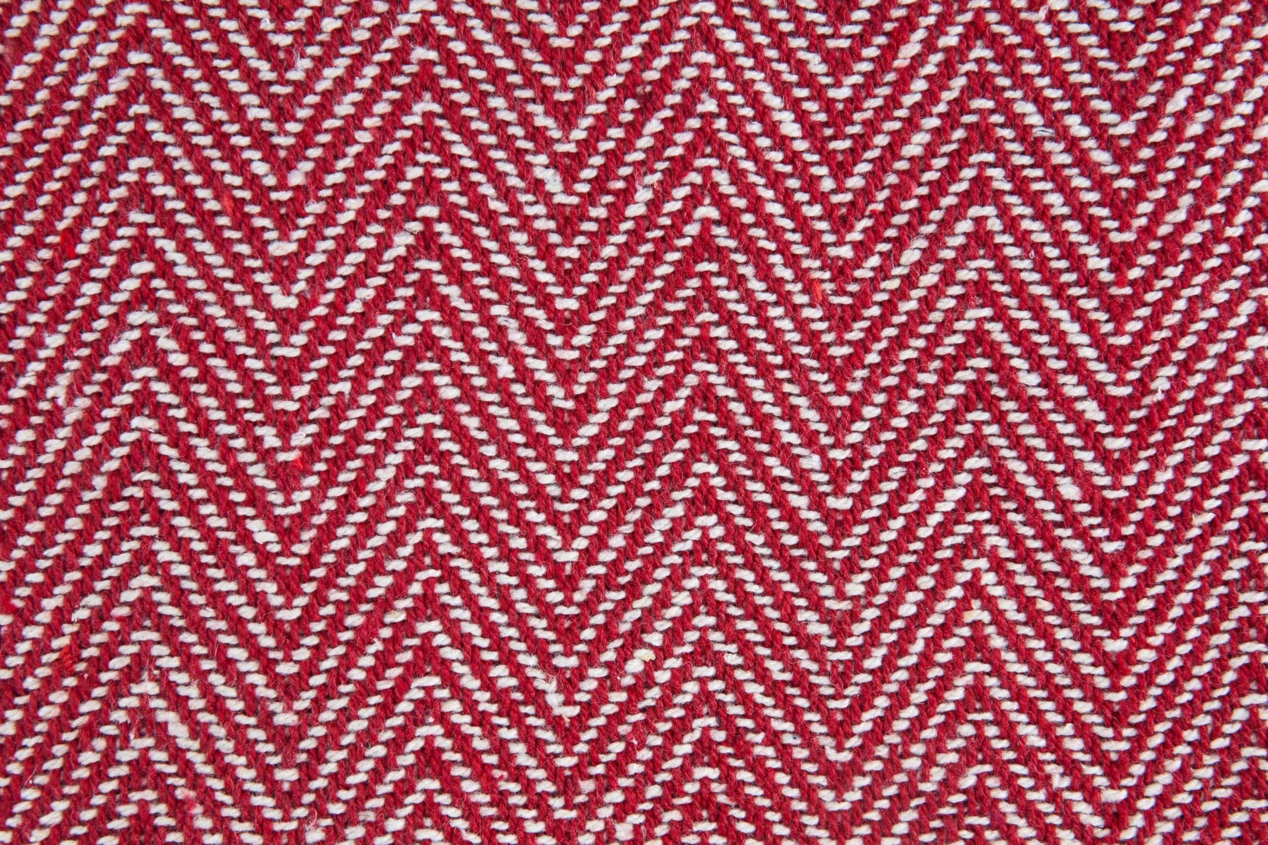 Emma Barclay Herringbone Throw - 100% Recycled Cotton | Red | 50x60" 9