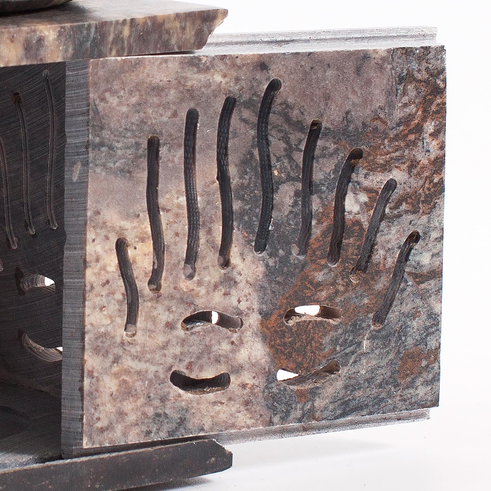 Mystic Moments Rising Sun Soapstone Oil Burner - Sliding Door Access | Brown | 3.0 x 3.0 x 4.0 Inches 3