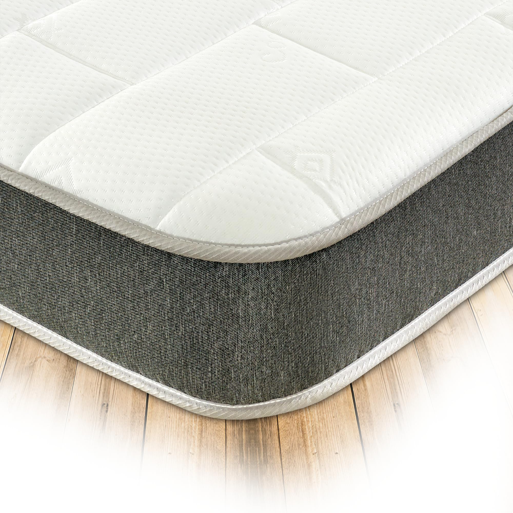 Starlight Beds Single Hybrid Mattress with Springs & Memory Foam | 90x190cm | Grey Border 1