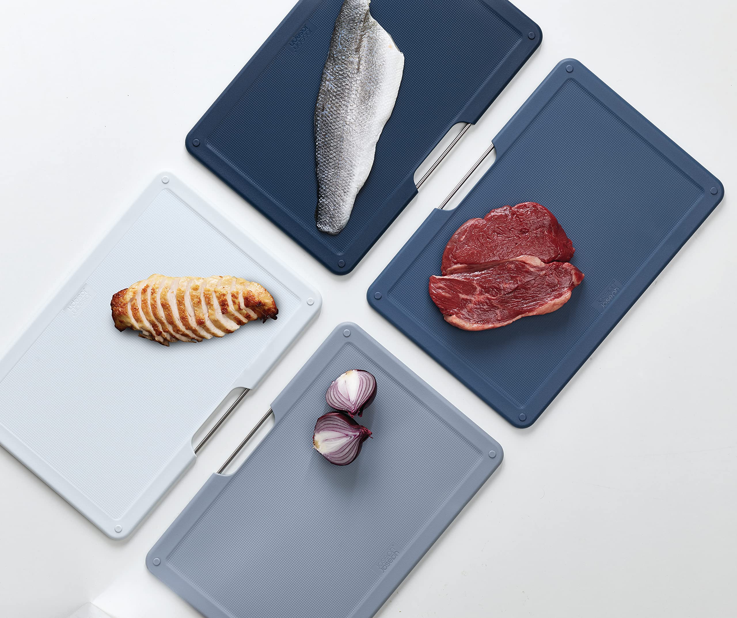 Joseph Joseph Folio 4-Piece Colour Coded Chopping Board Set with Slimline Storage Case 5